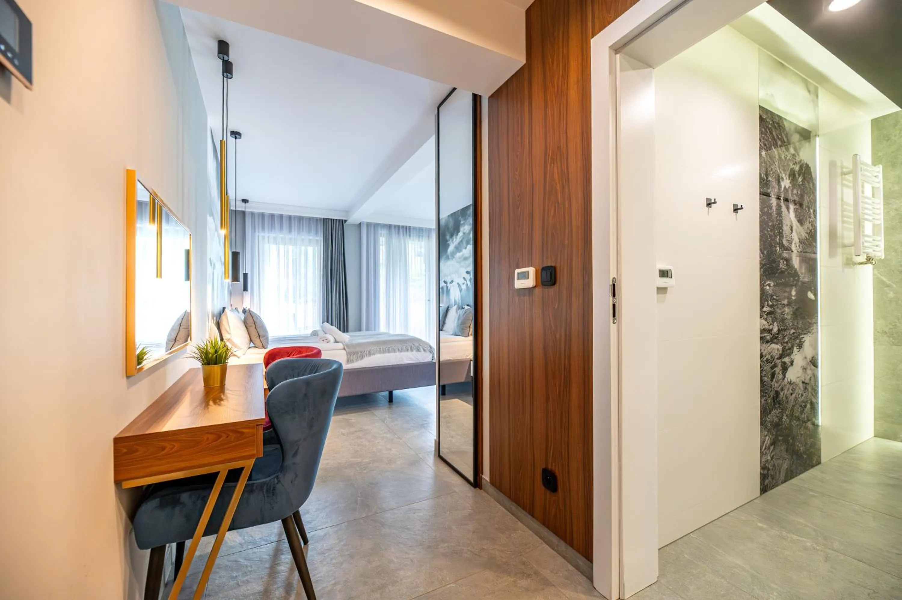 Bed in Tatra Square Apartments