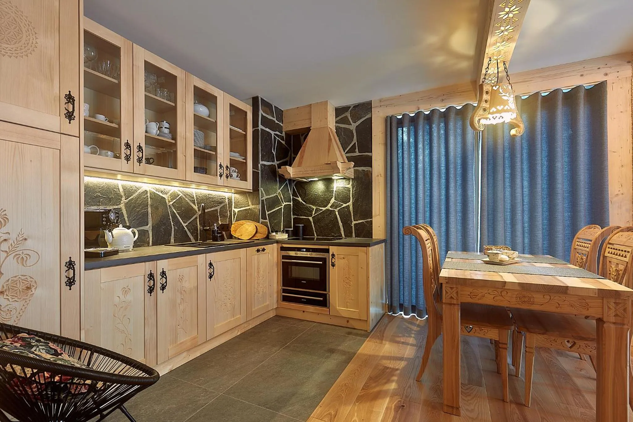 Kitchen or kitchenette in Tatra Square Apartments