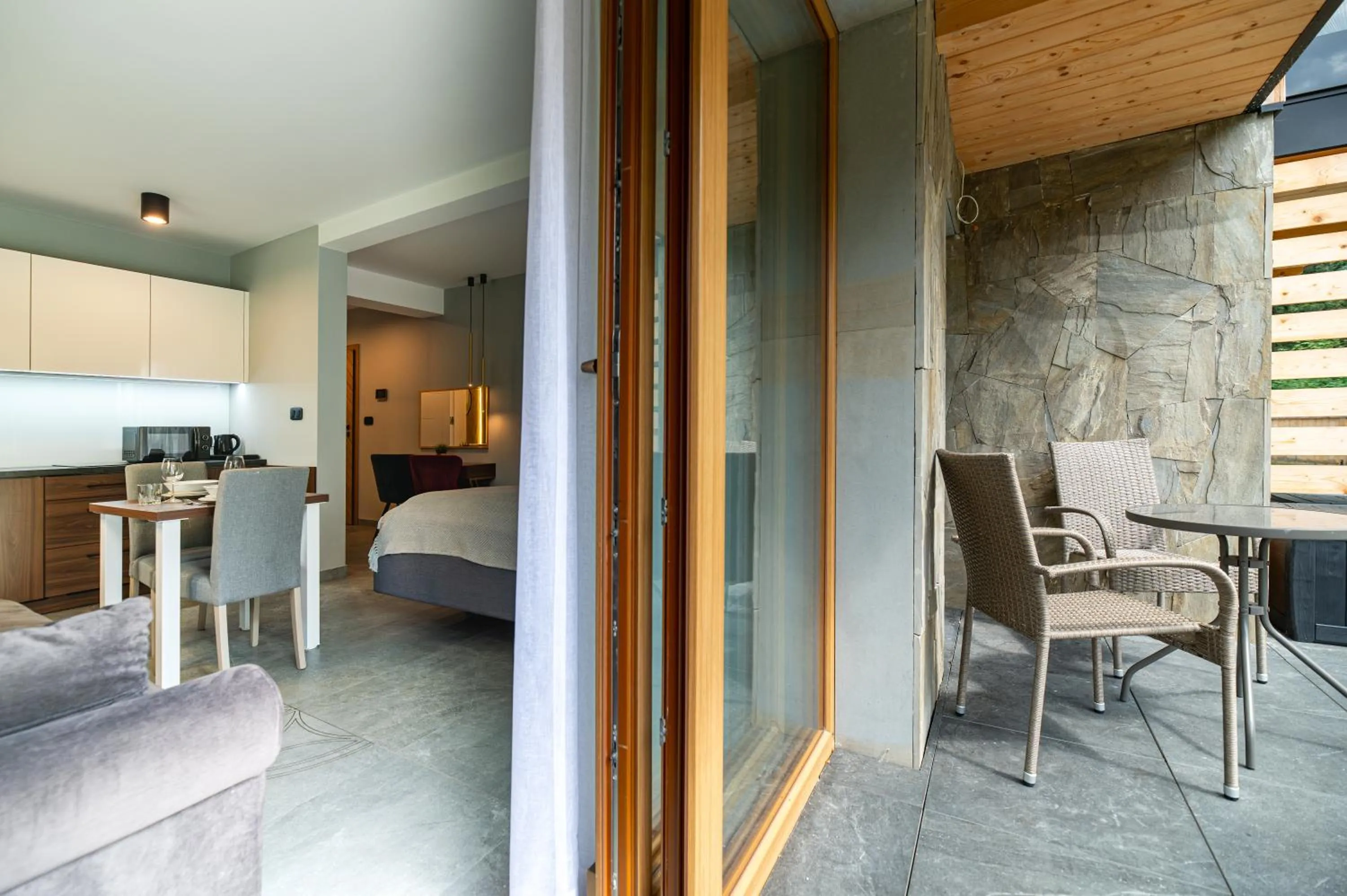 Bed in Tatra Square Apartments