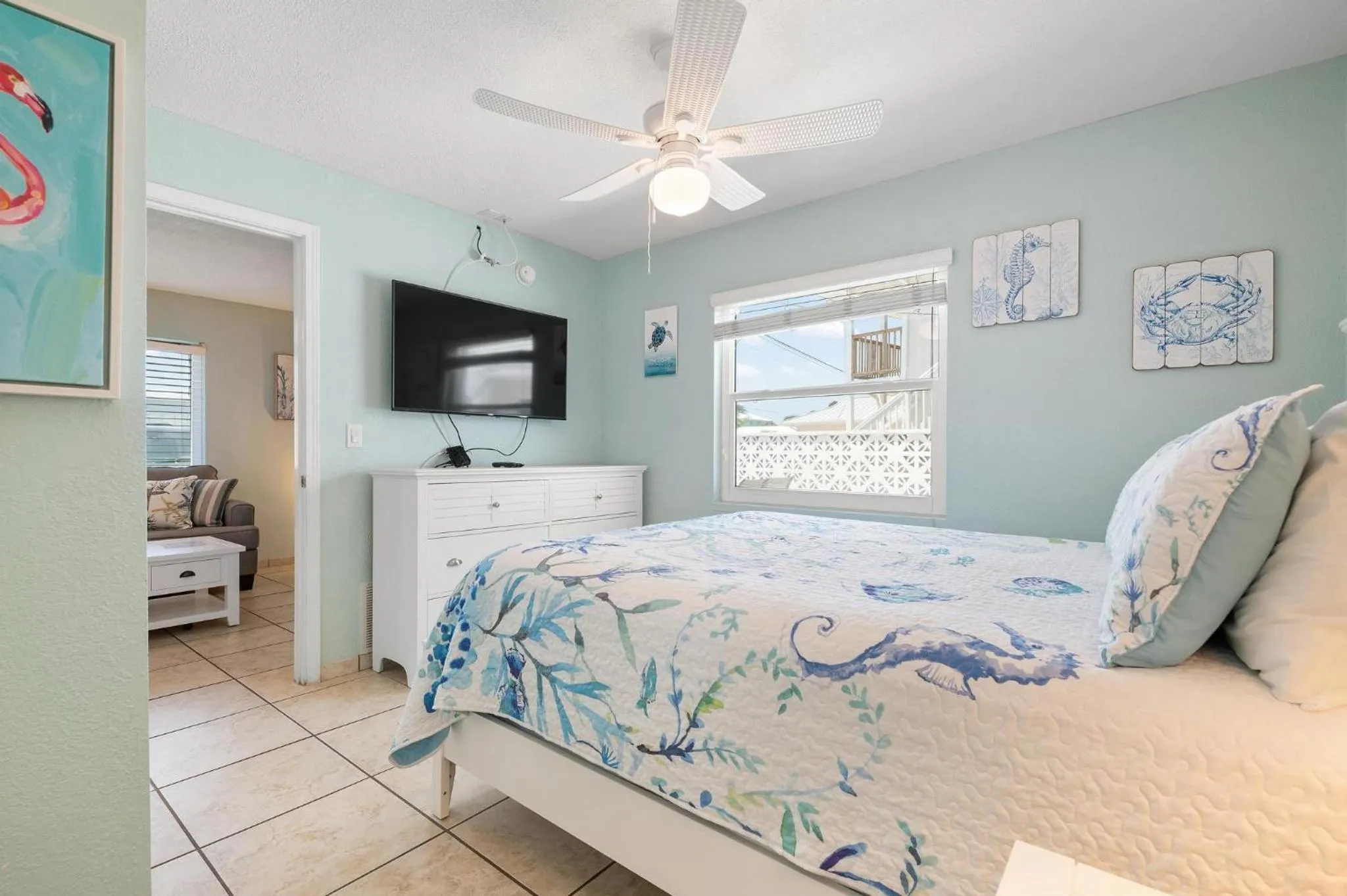 Bed in A Beach Retreat on Casey Key