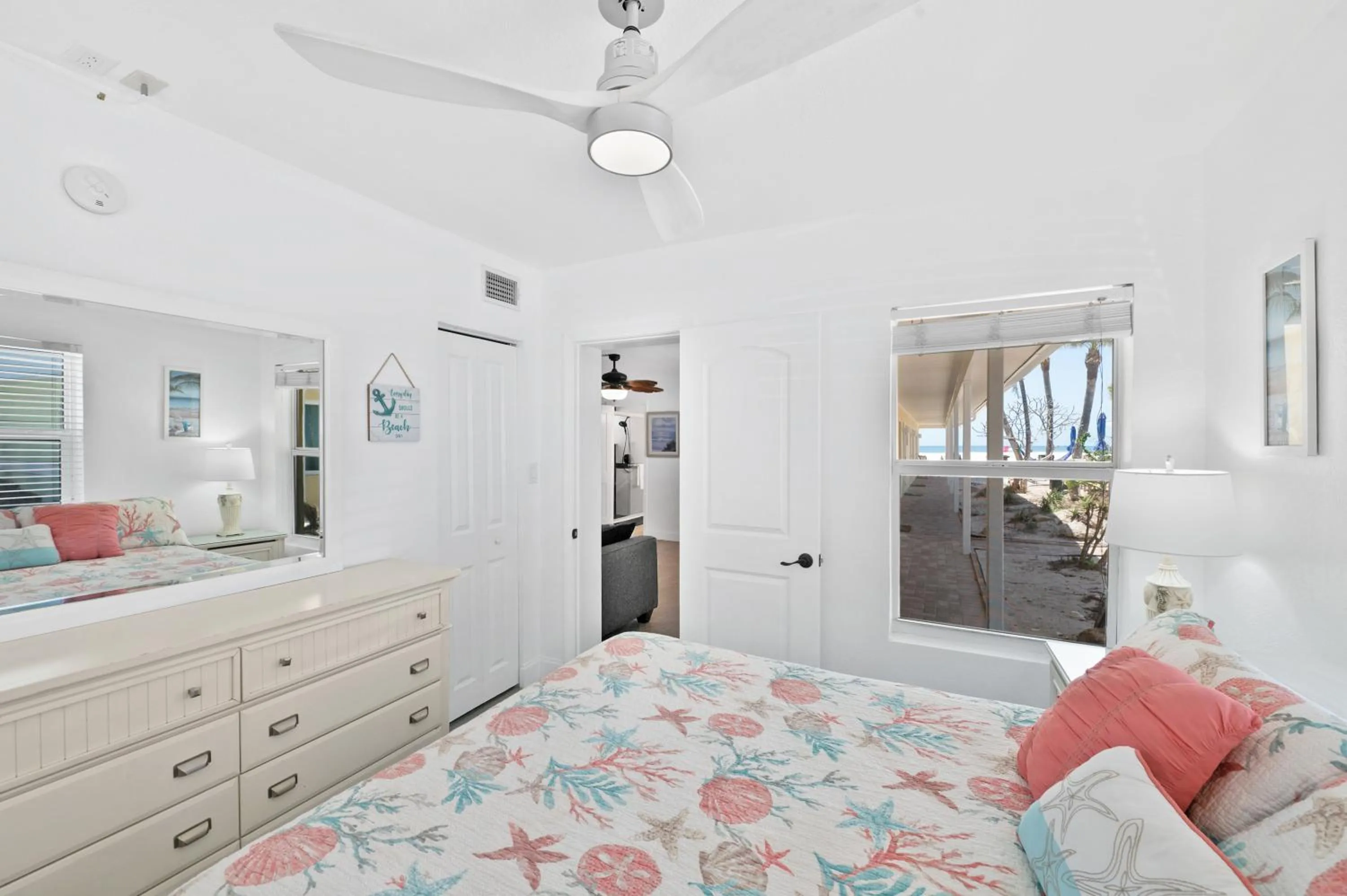 Bed in A Beach Retreat on Casey Key