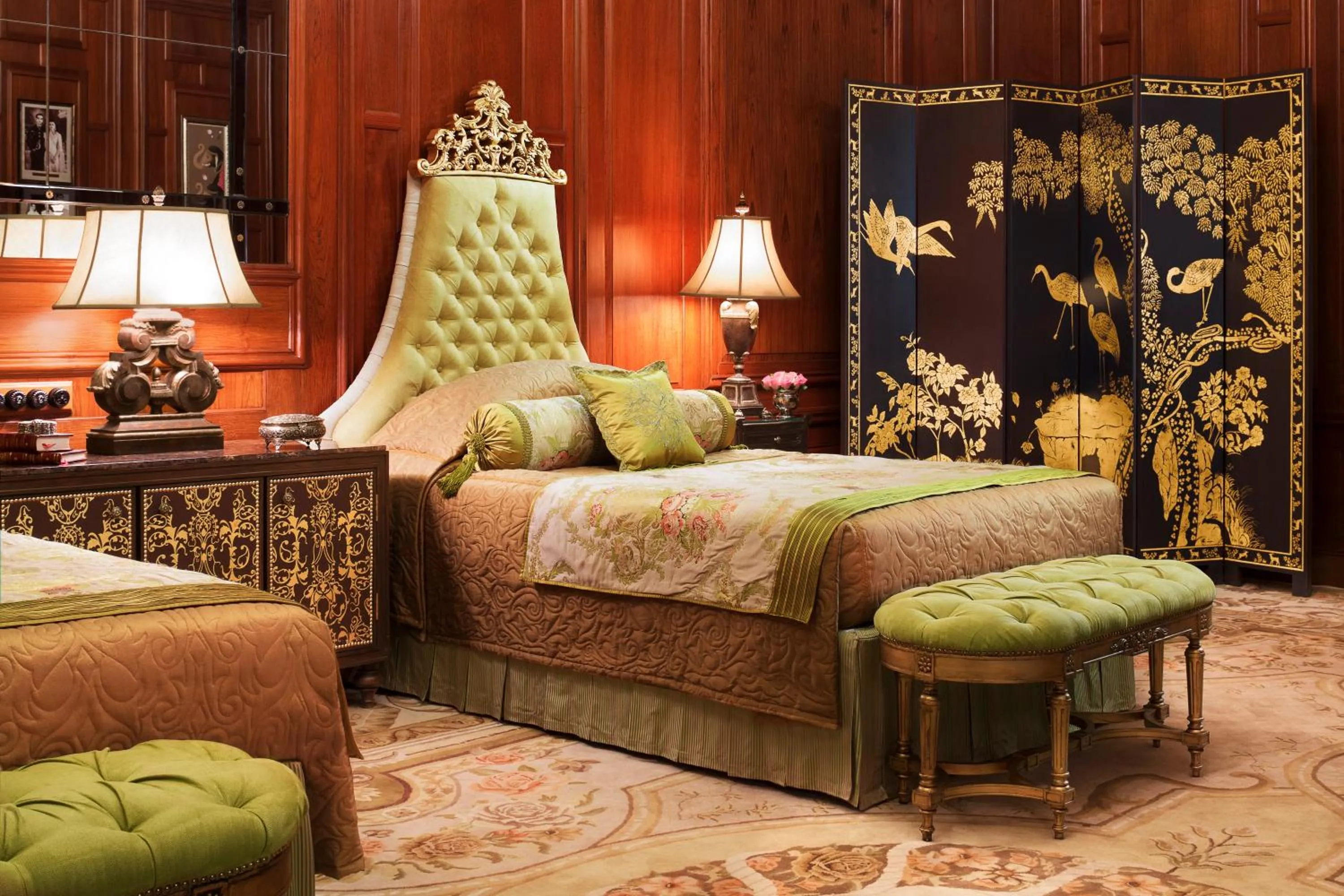 Bed in Rambagh Palace