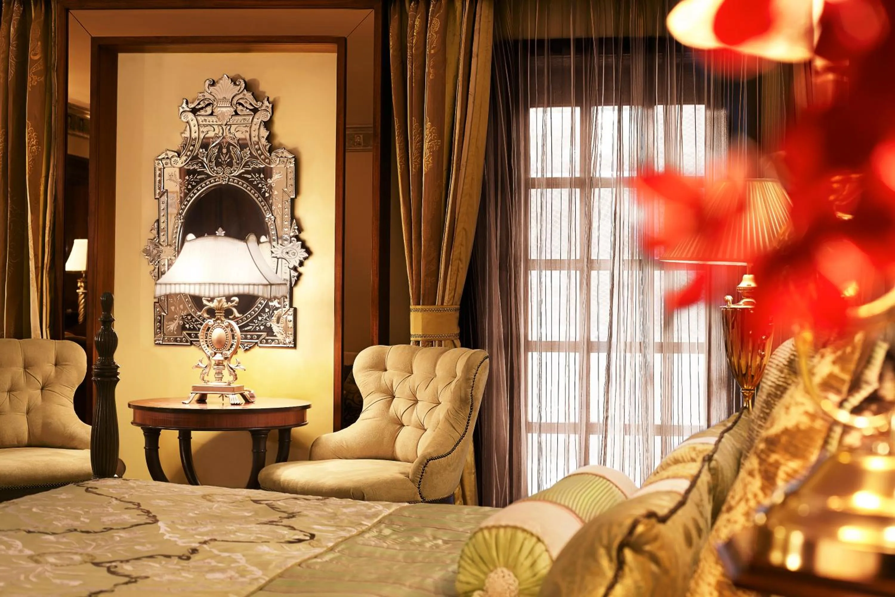 Seating area in Rambagh Palace