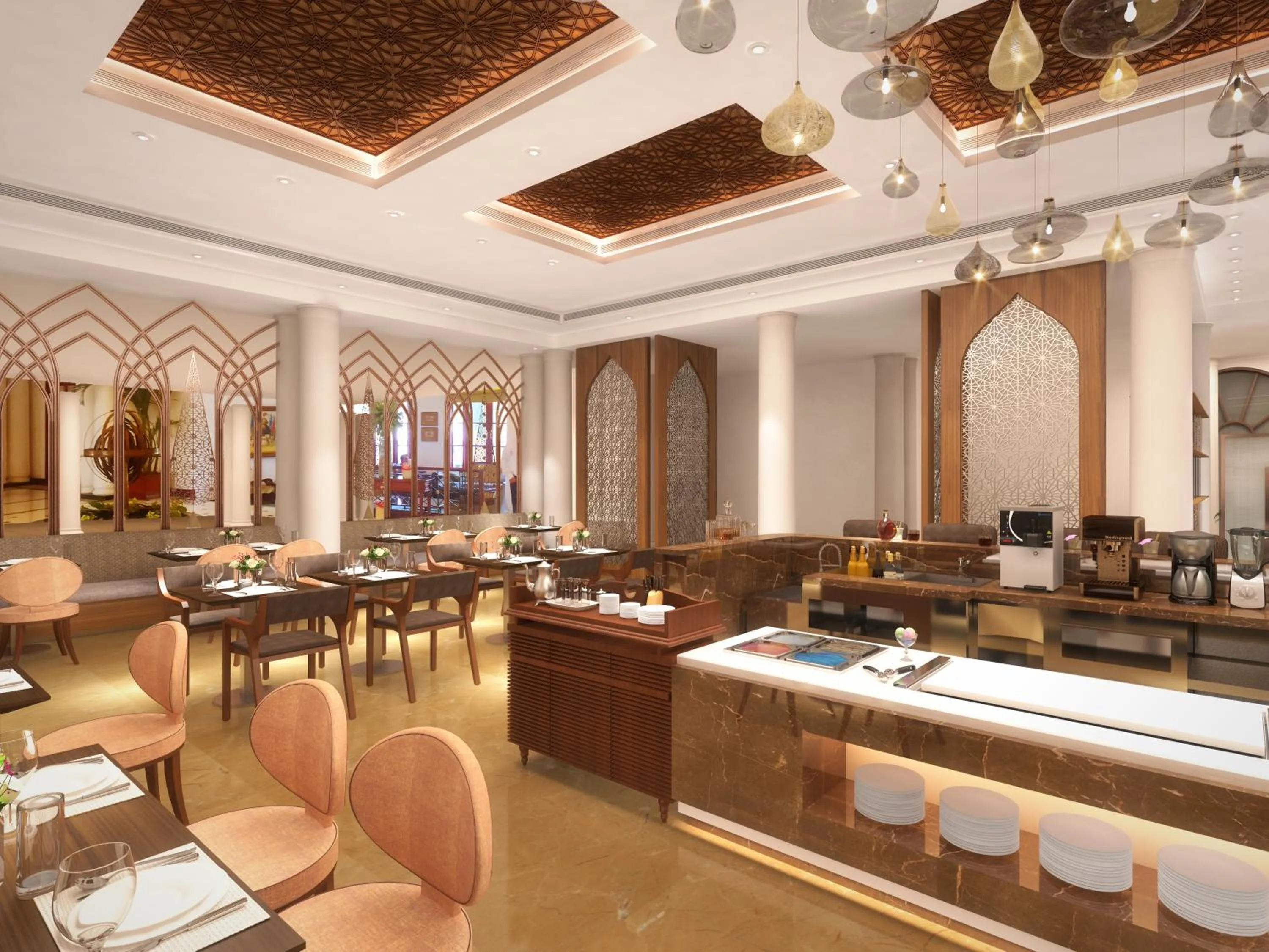 Dining area in Taj Mahal Lucknow