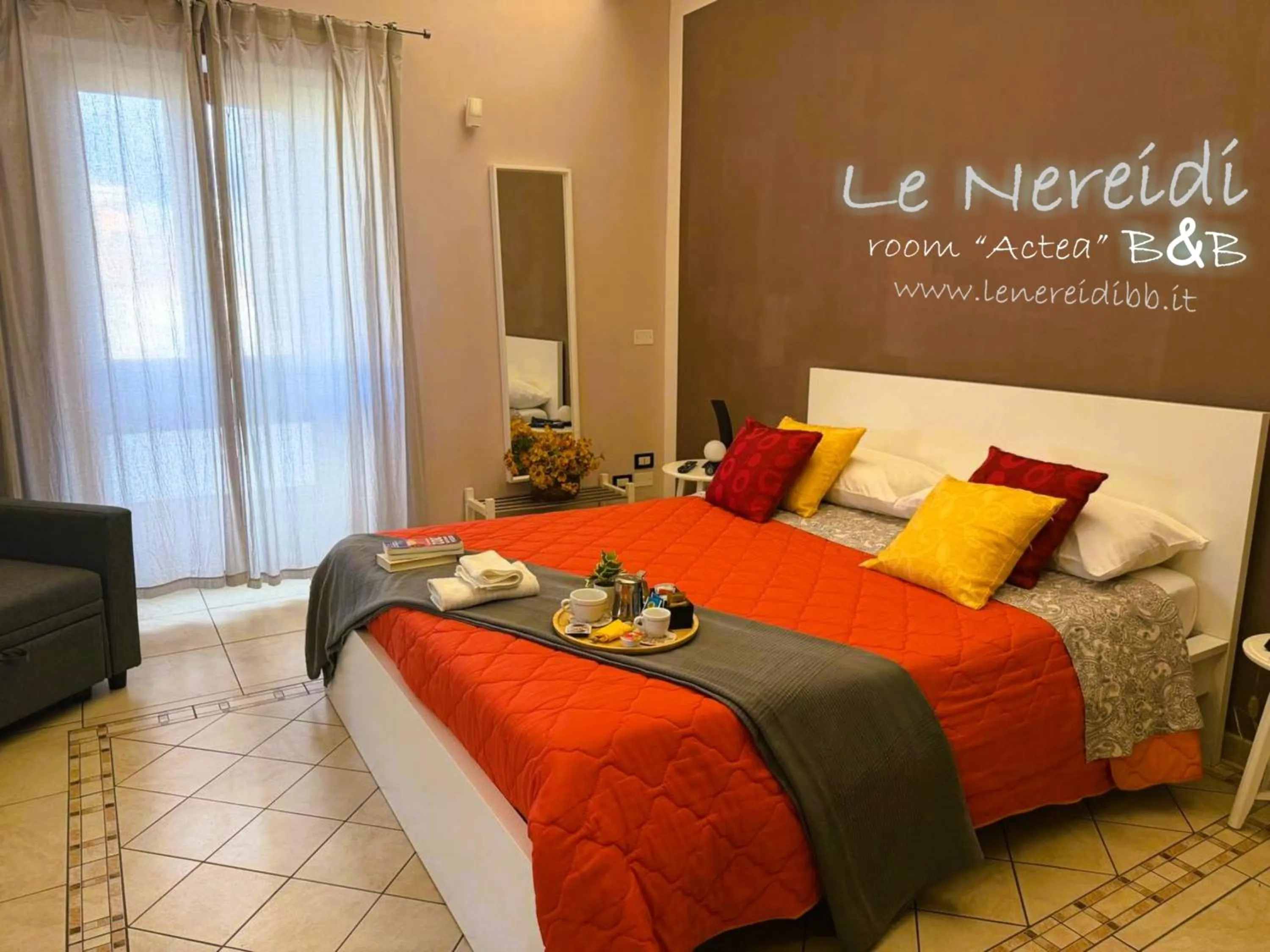 Bathroom, Bed in Le Nereidi b&b Acireale Centro
