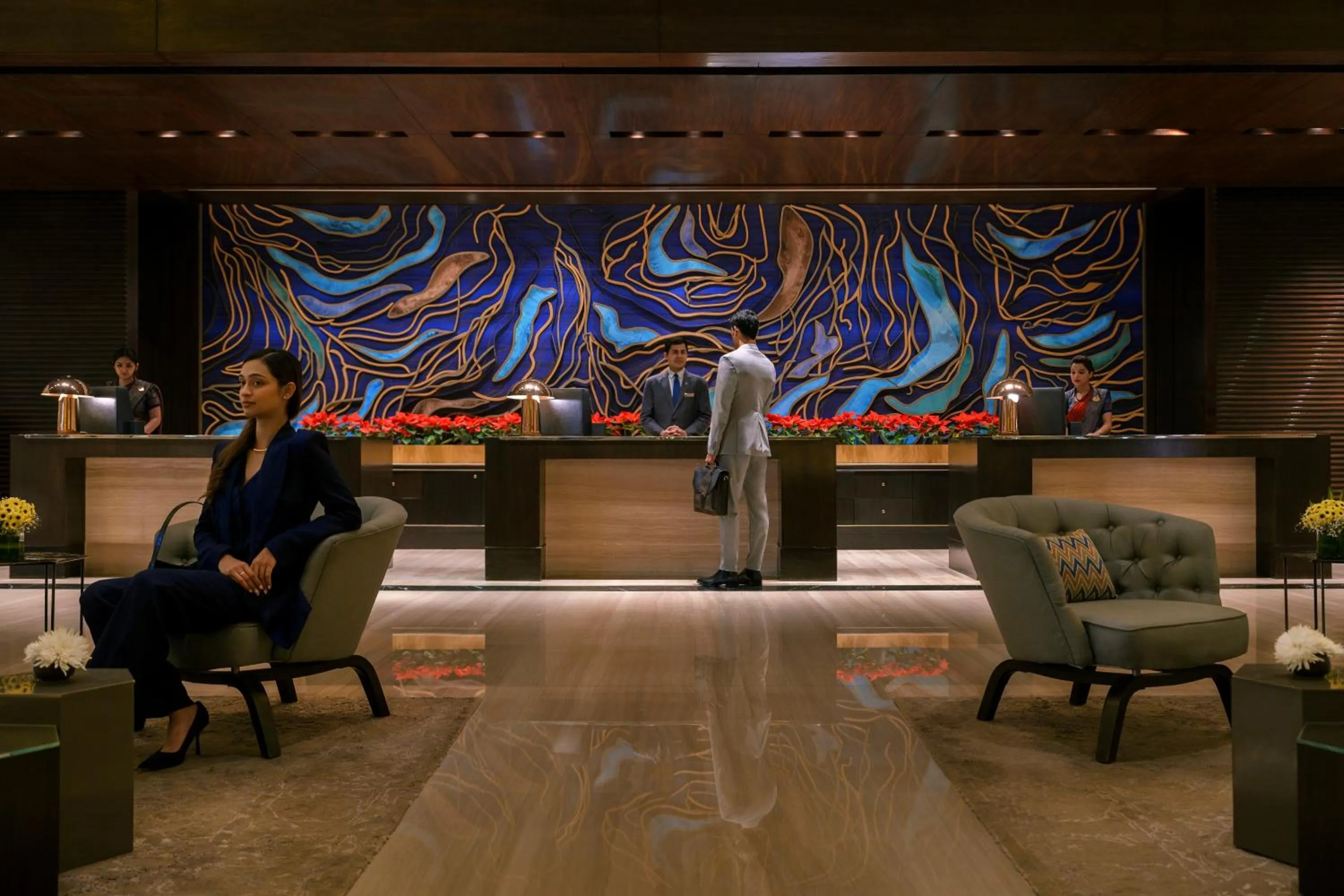 Lobby or reception in Taj Lands End