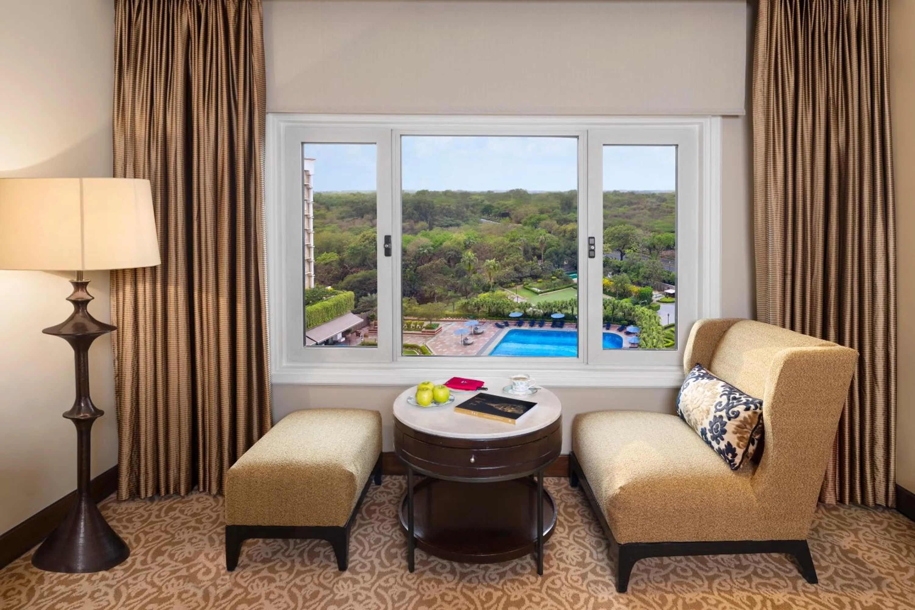 Pool view in Taj Palace, New Delhi