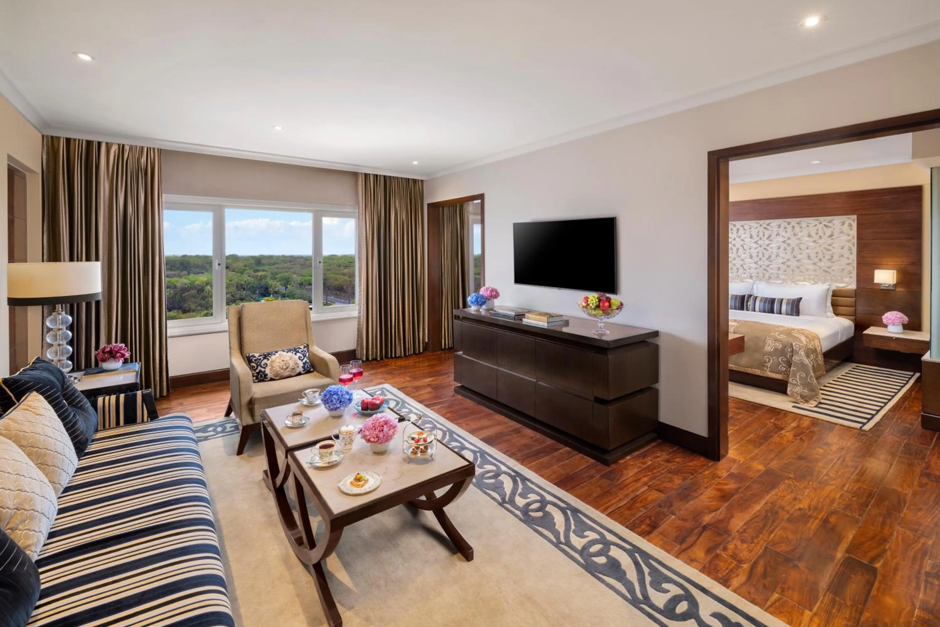 Living room, Bed in Taj Palace, New Delhi