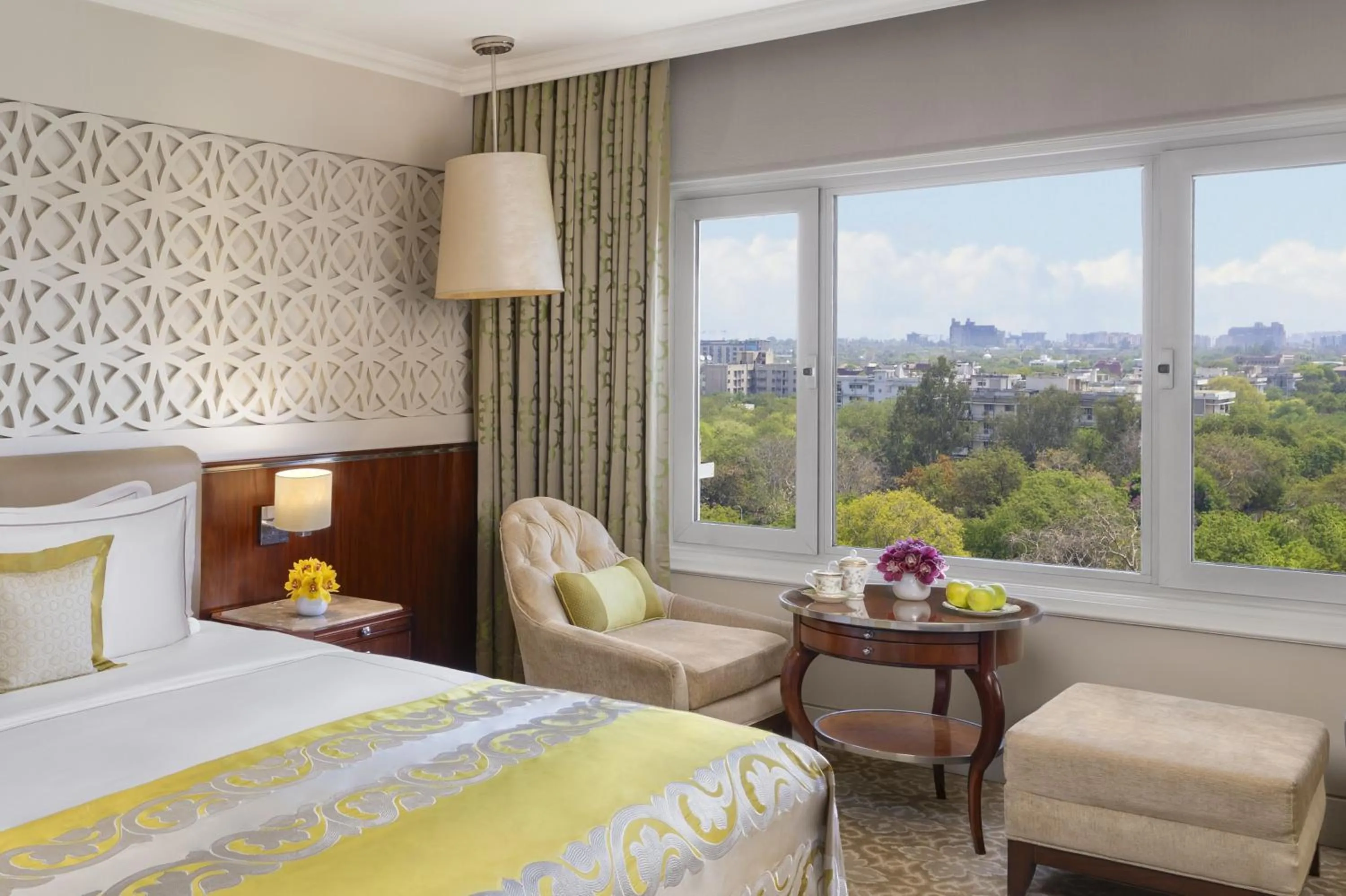 View (from property/room), Bed in Taj Palace, New Delhi