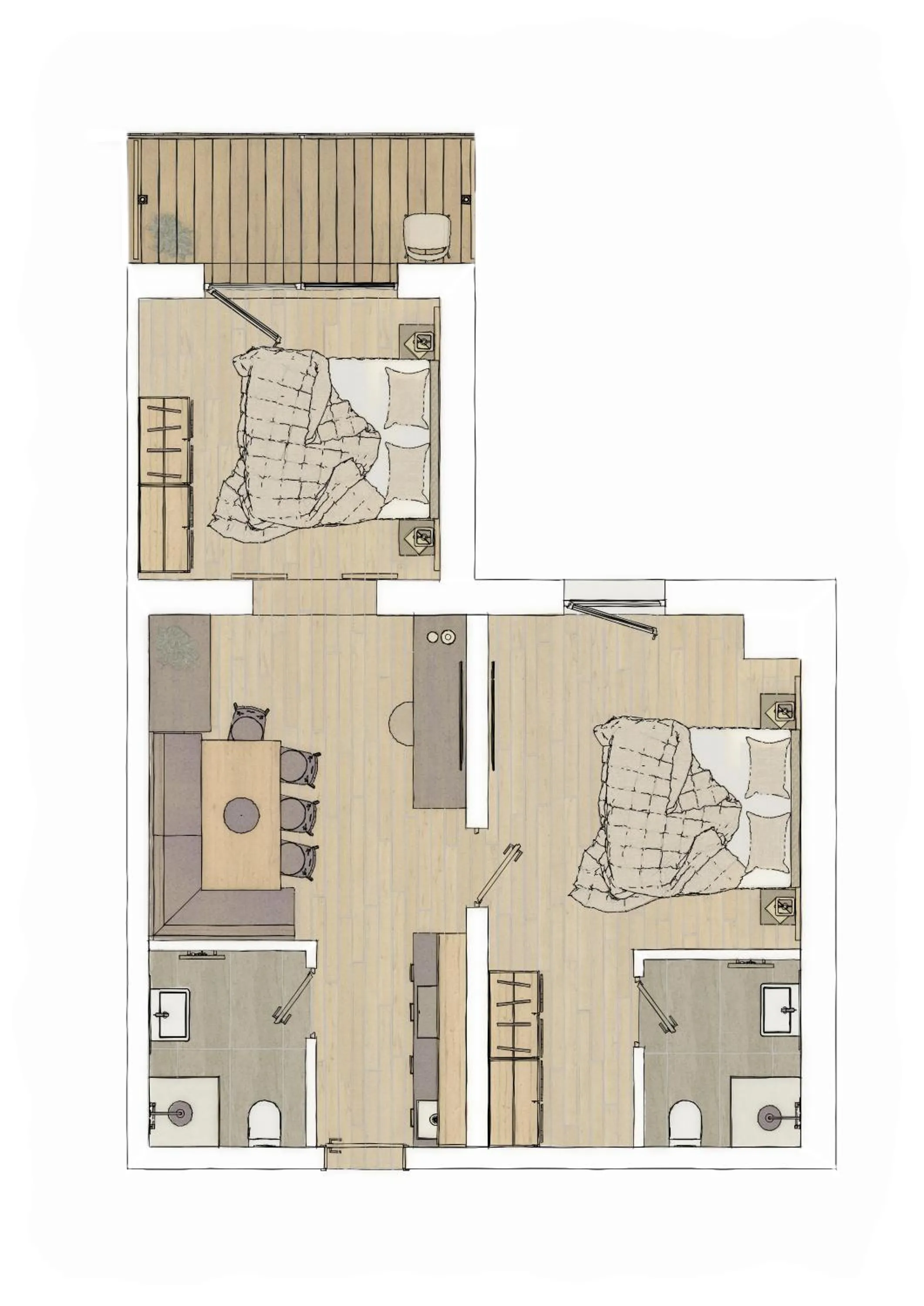 Floor plan in Alpenspitz Appartements - Garni - B&B