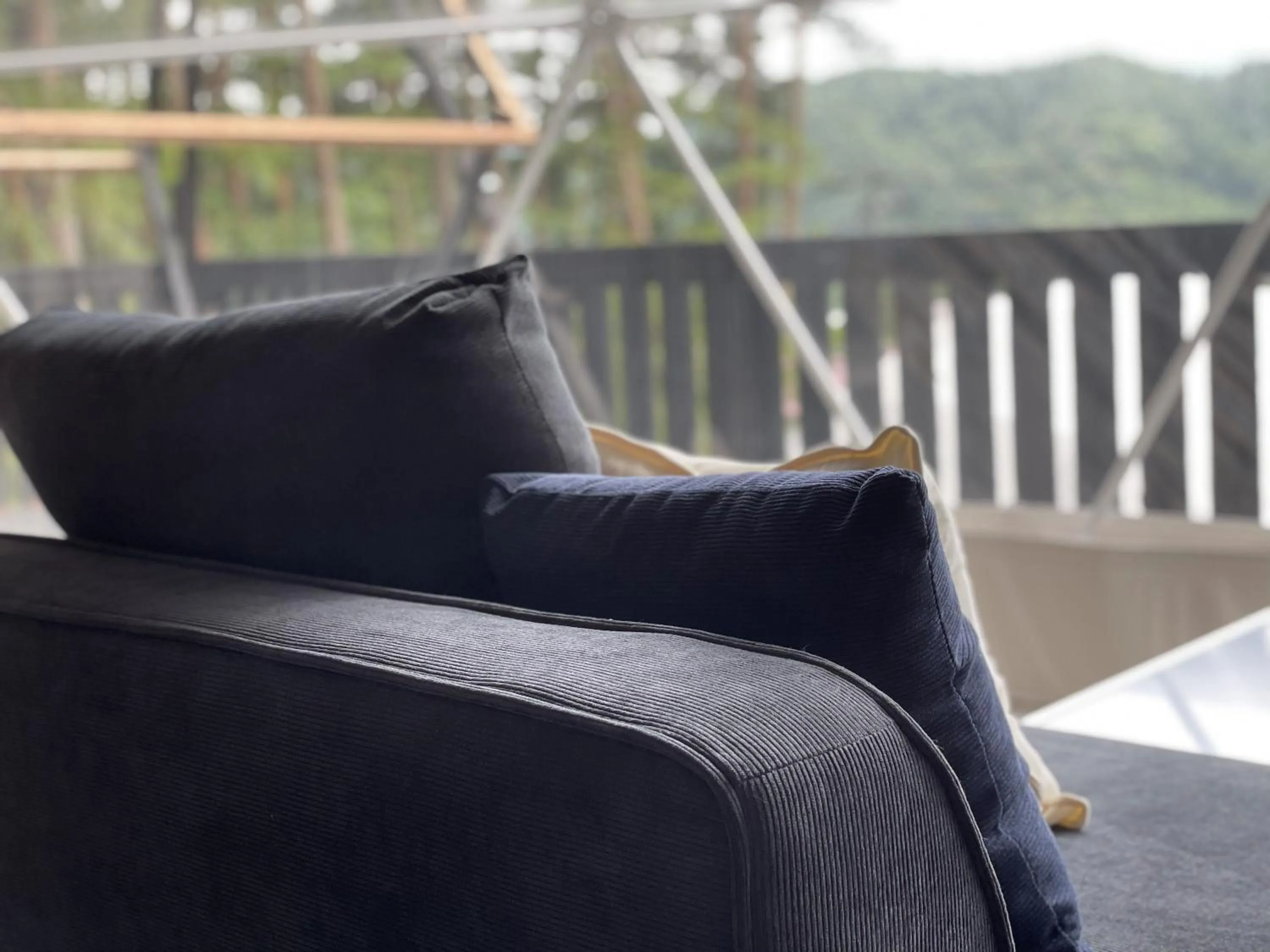 Seating area in TOCORO. Mt.Fuji CAMP&GLAMPING