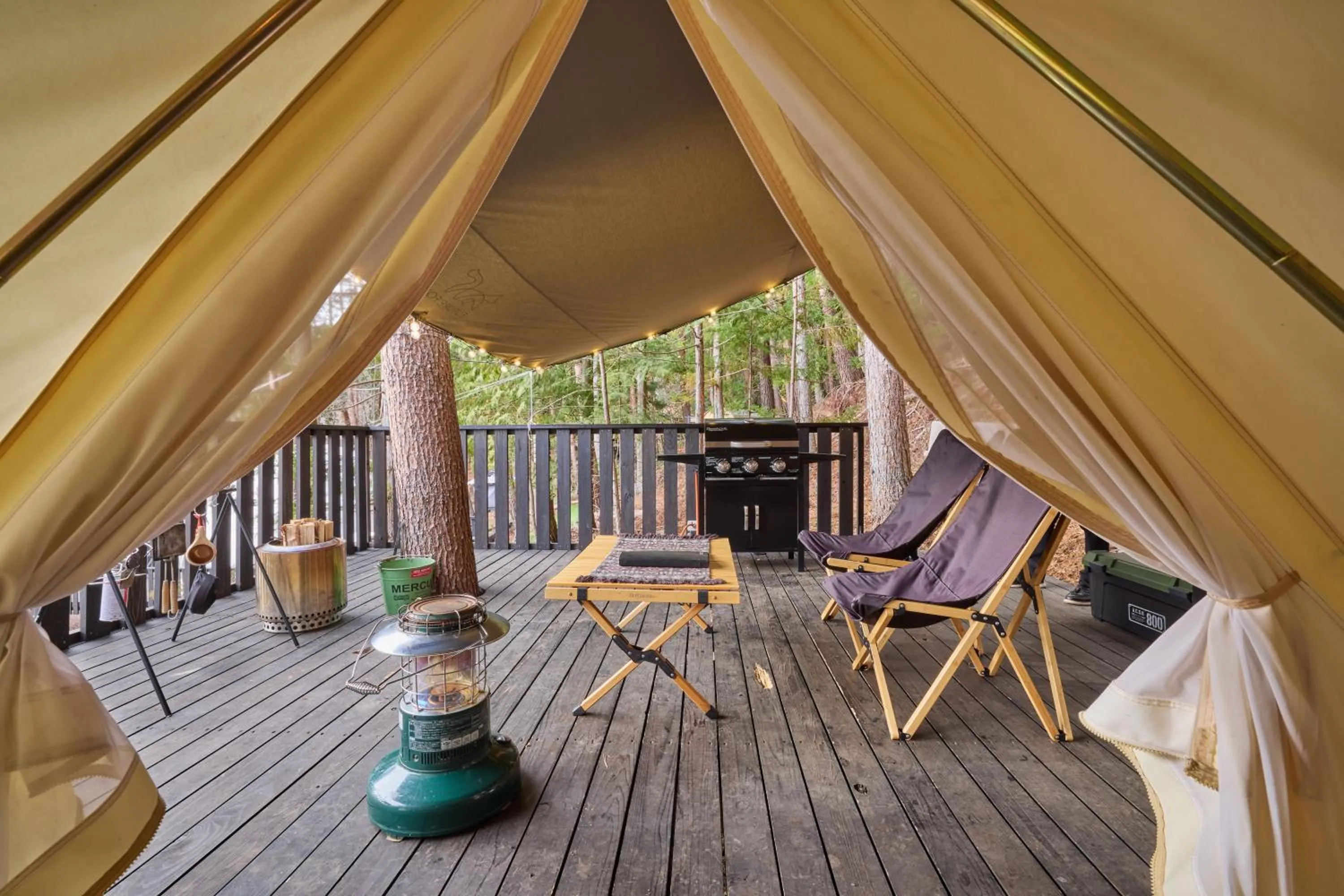 Balcony/Terrace in TOCORO. Mt.Fuji CAMP&GLAMPING