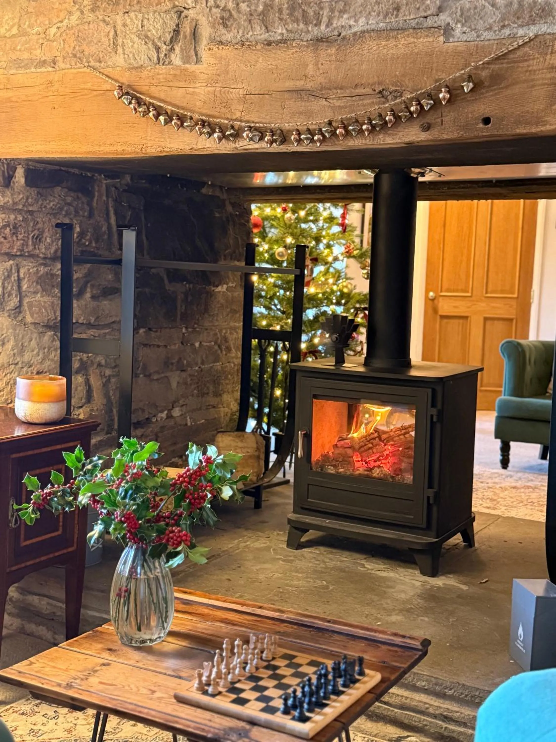 Seating area in Three Cocks Hotel