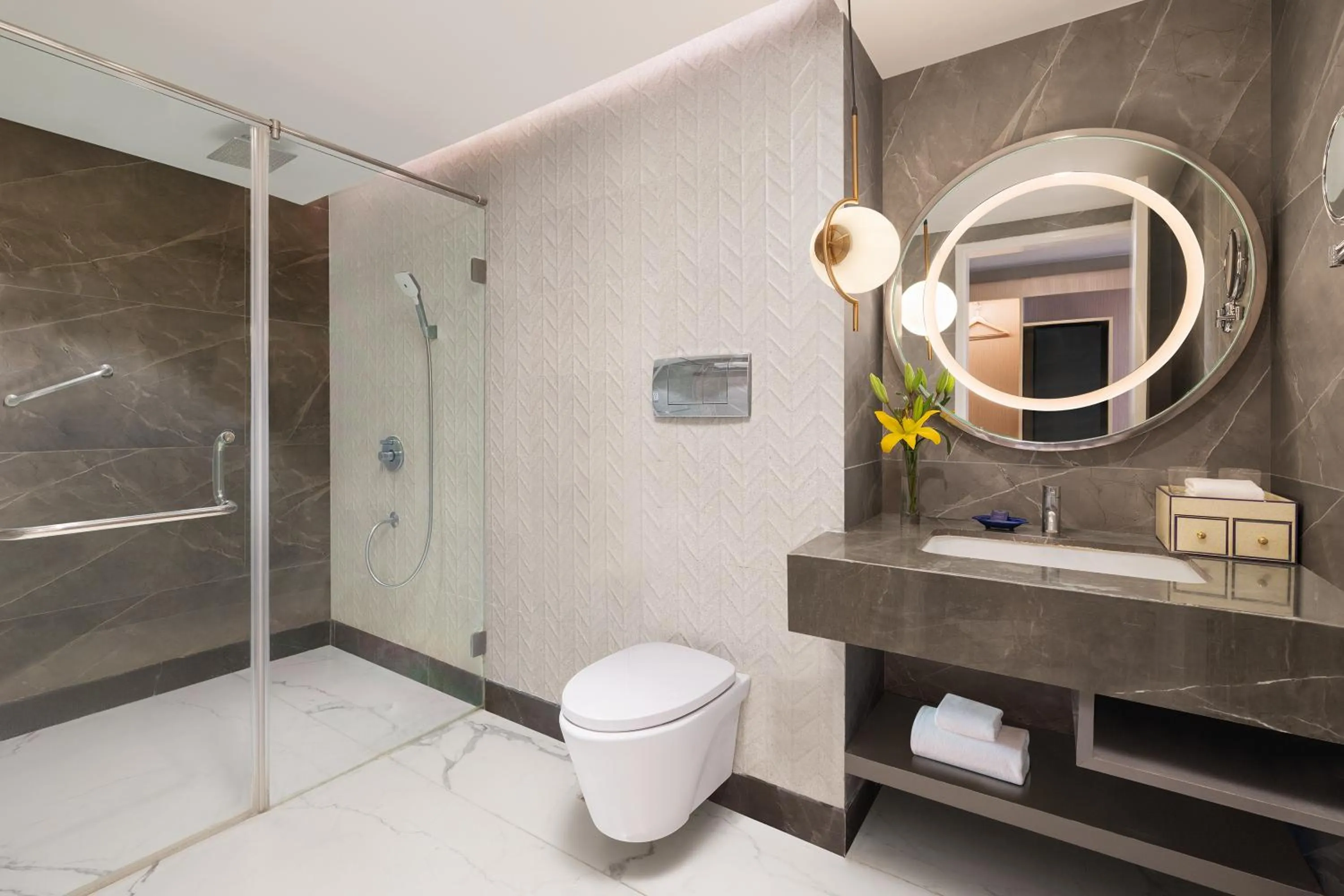 Bathroom in Vivanta Vijayawada, MG Road