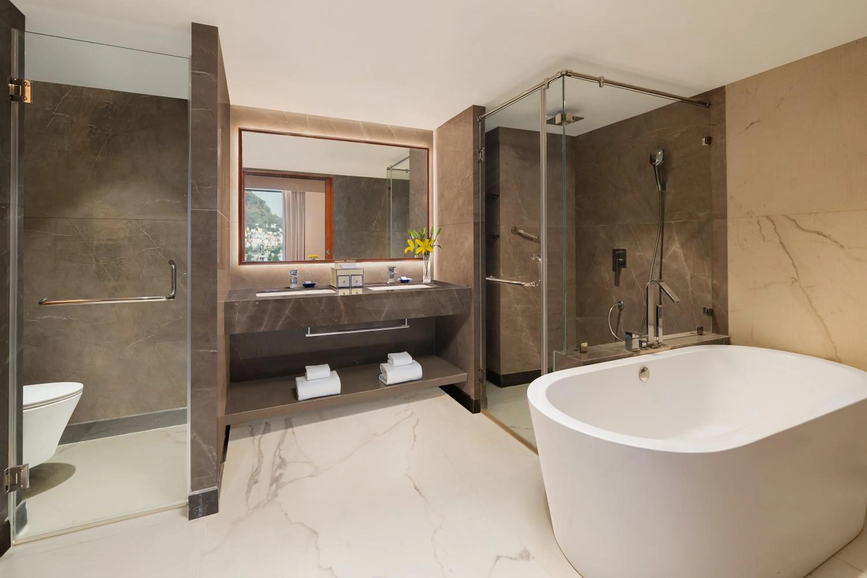 Bathroom in Vivanta Vijayawada, MG Road