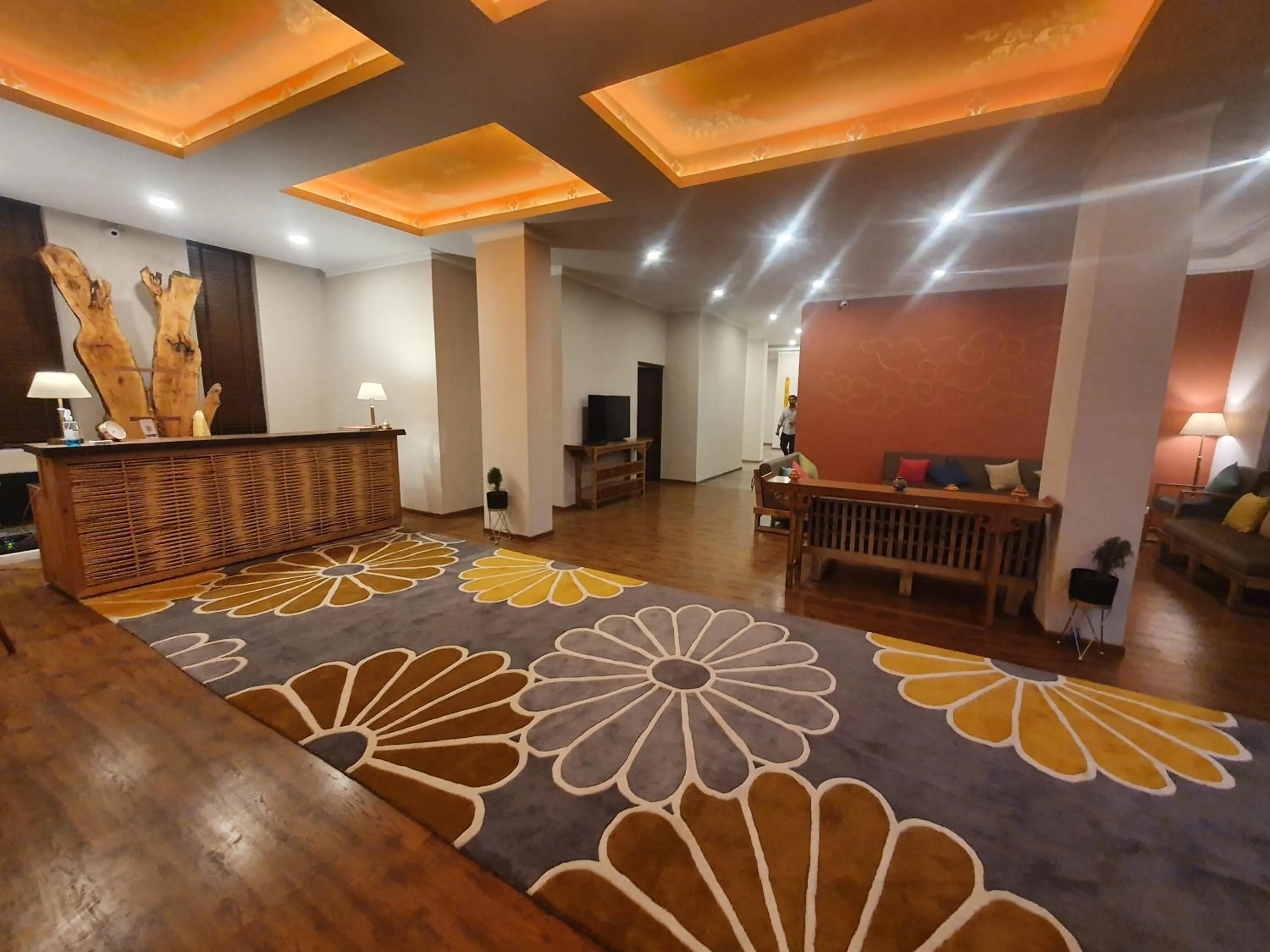 Communal lounge/ TV room in Hotel Amanthi Ladakh