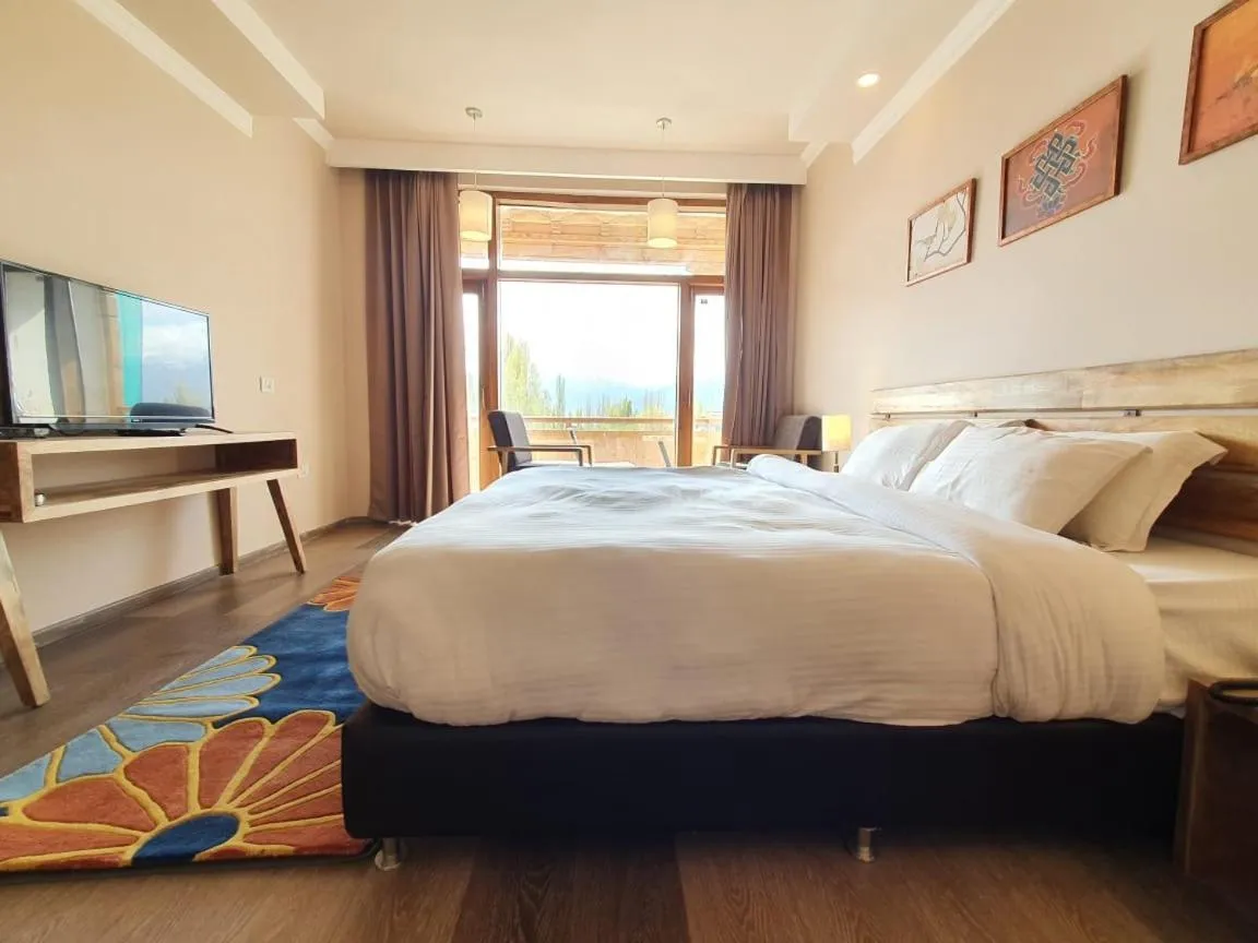 Bed in Hotel Amanthi Ladakh