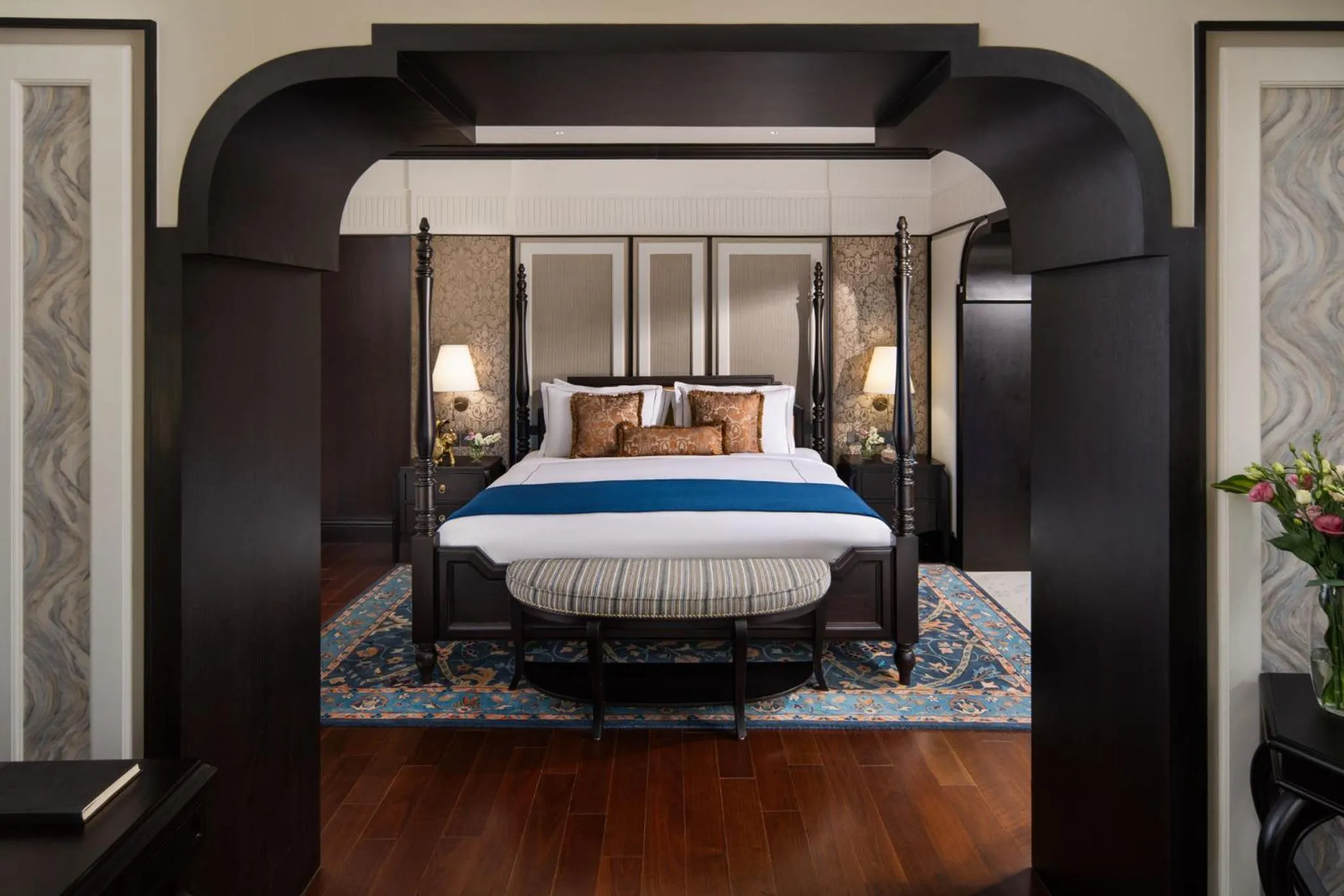 Bed in Taj Malabar Resort & Spa, Cochin.