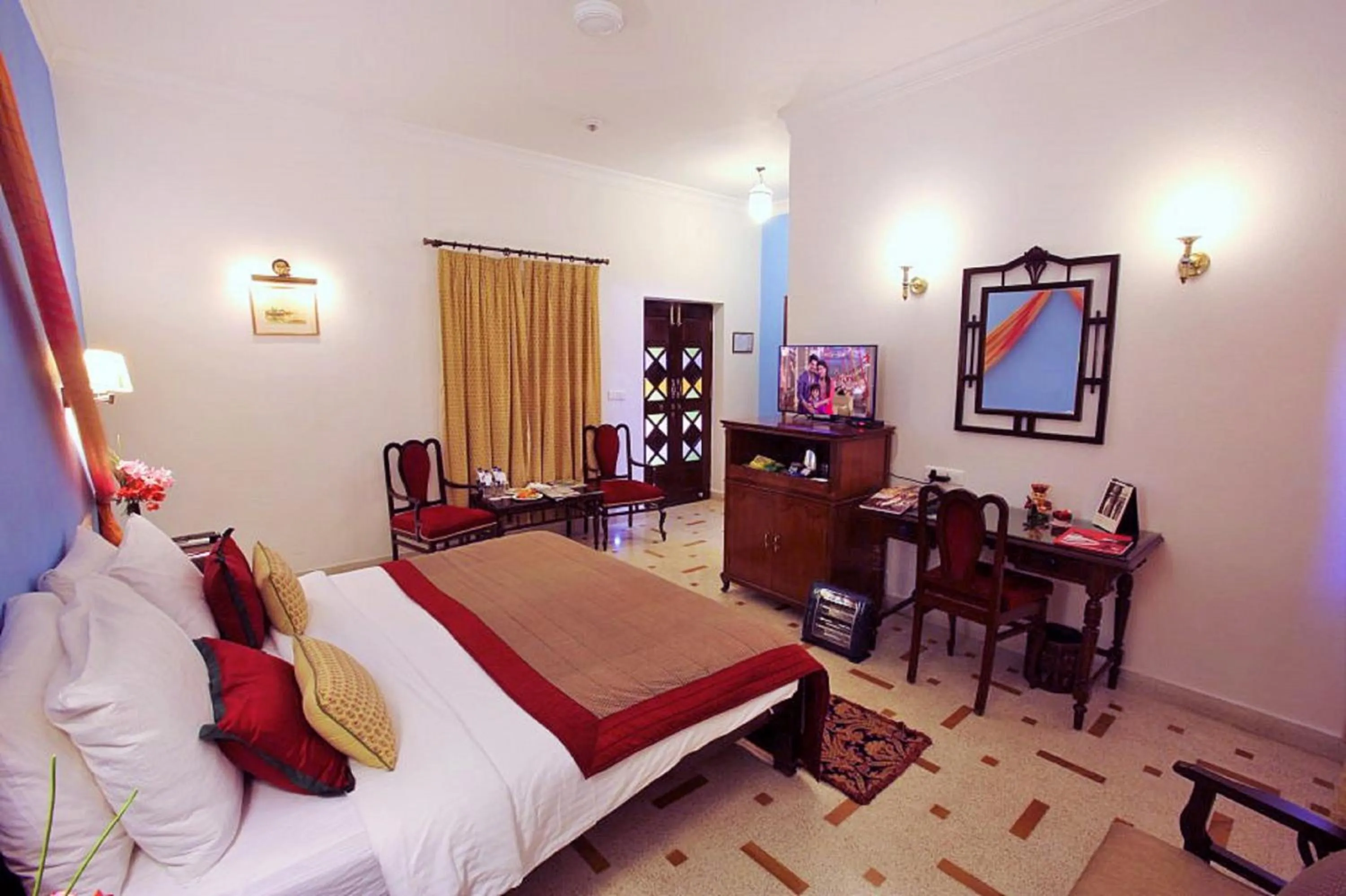 Bed in Hotel Rawalkot Jaisalmer