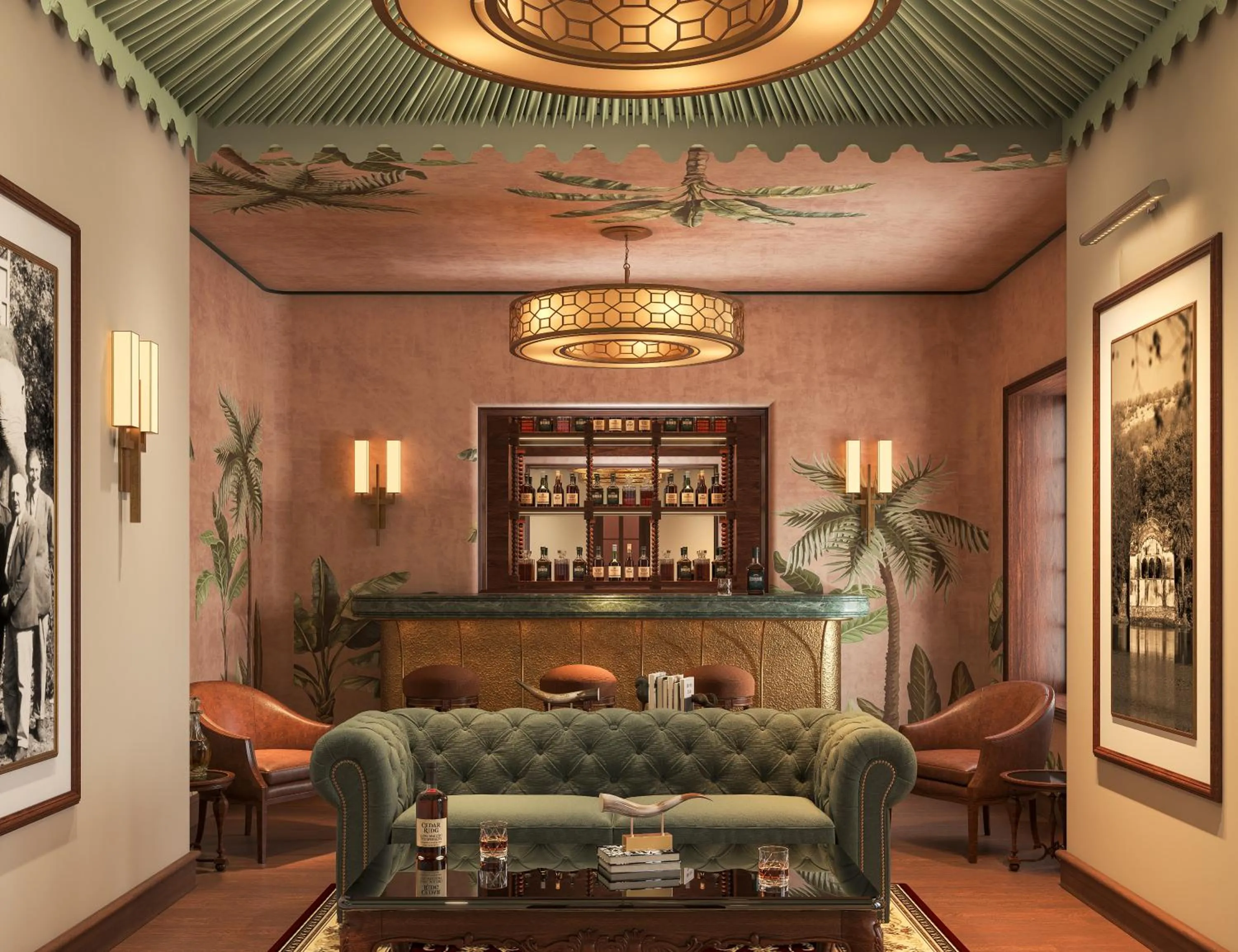 Lobby or reception in The Maharaja's Lodge, Ranthambore