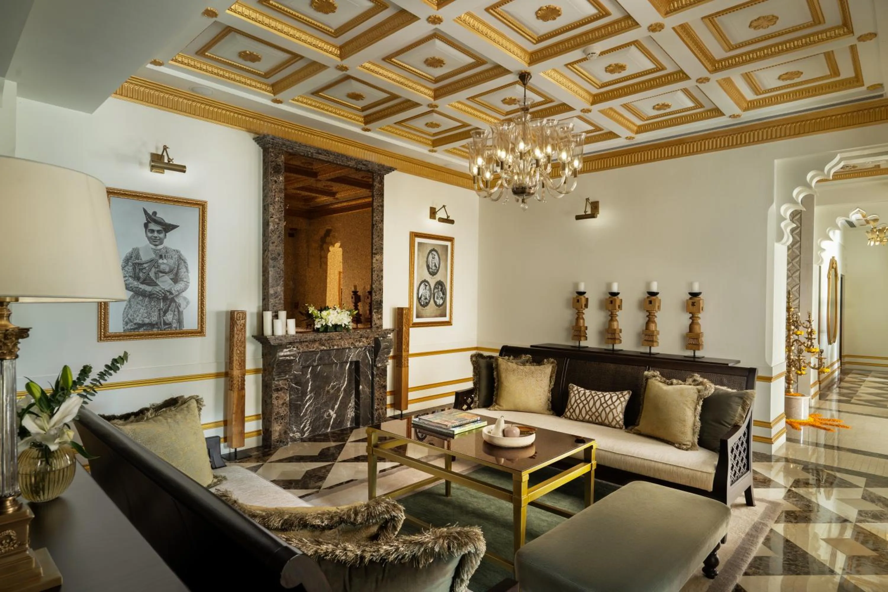 Lobby or reception in Taj Usha Kiran Palace, Gwalior