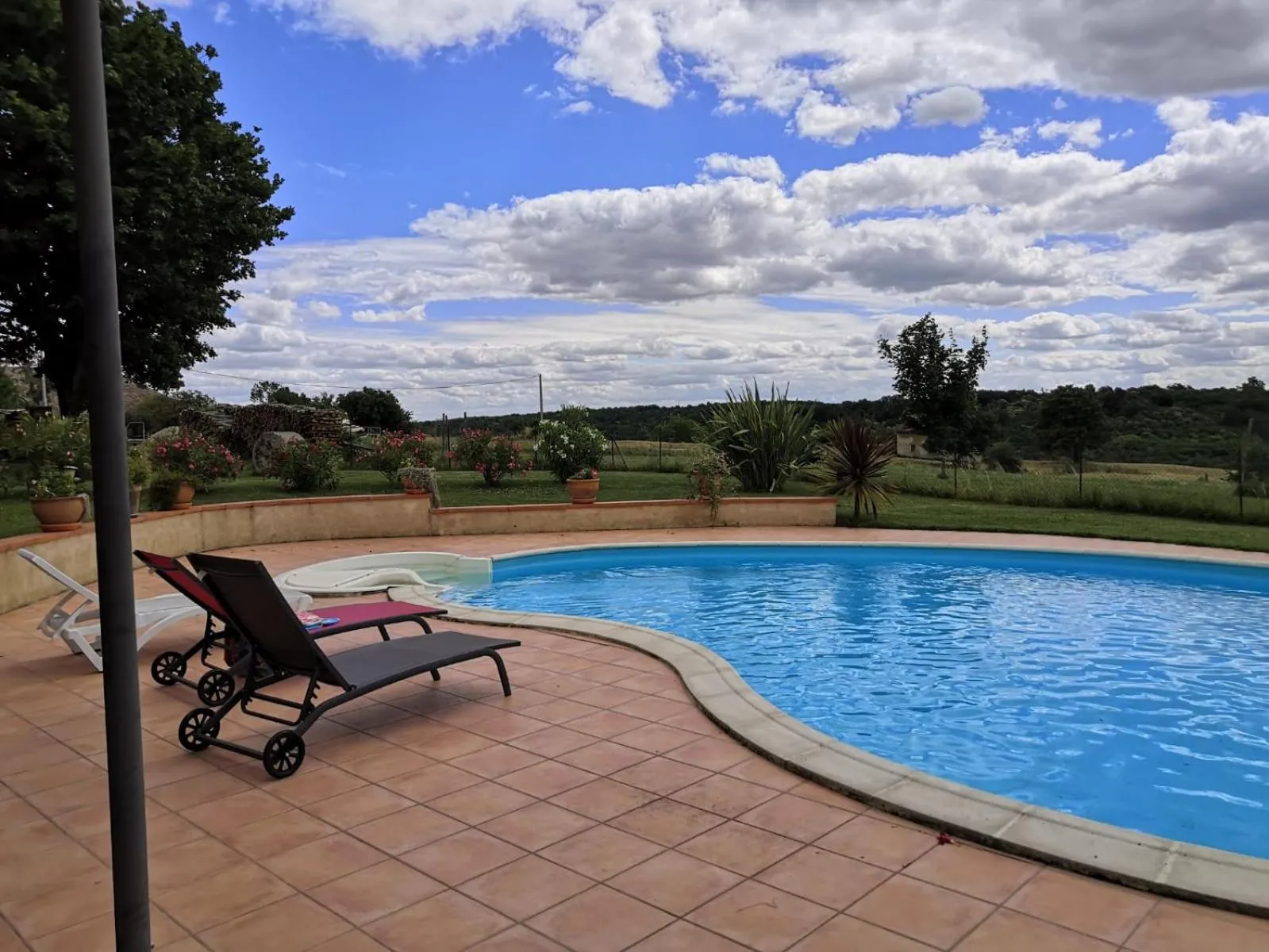 Balcony/Terrace in Les Hauts de Grazac, Chambres et Tables d'hôtes
