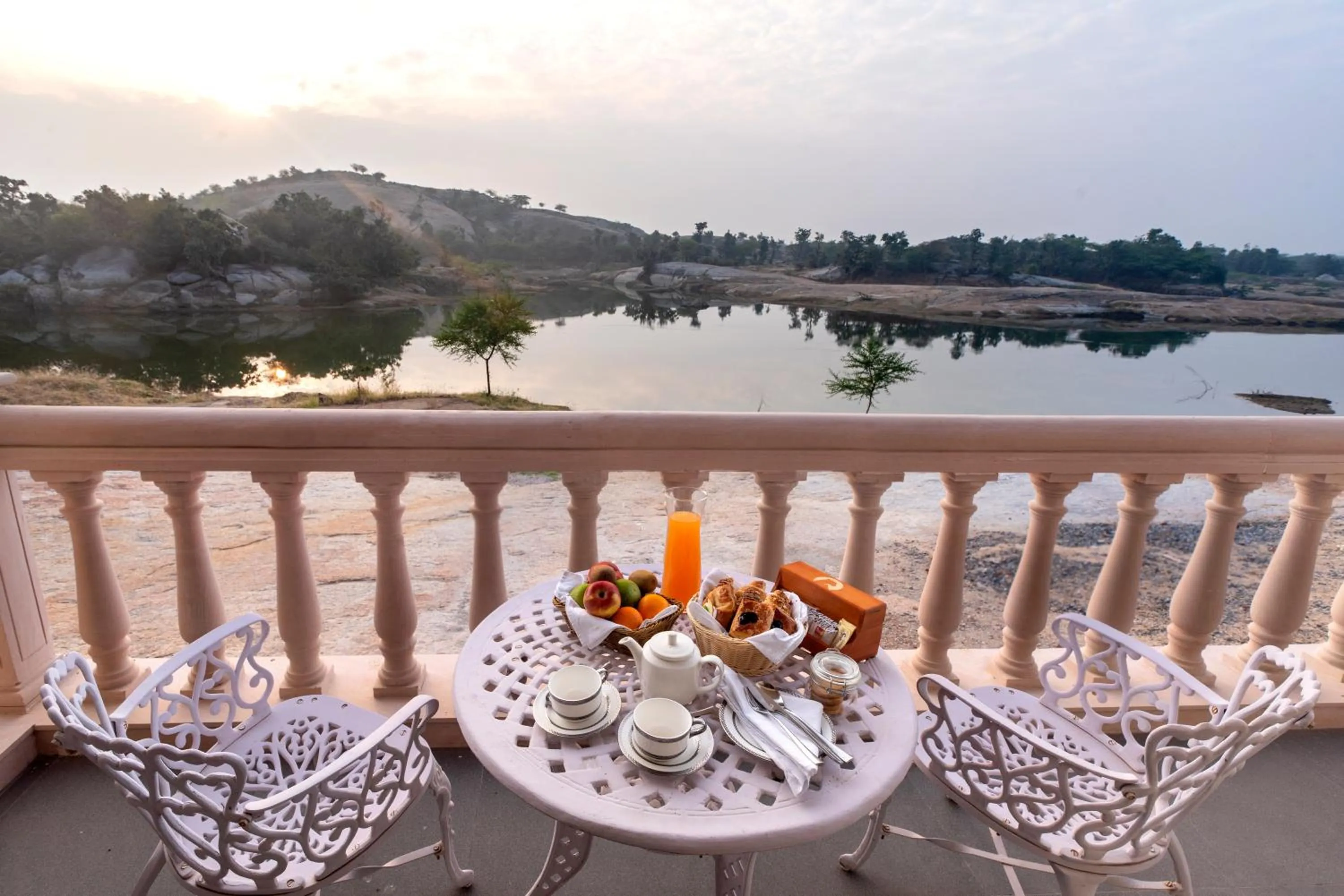 Balcony/Terrace in WelcomHeritage Cheetahgarh Resort & Spa