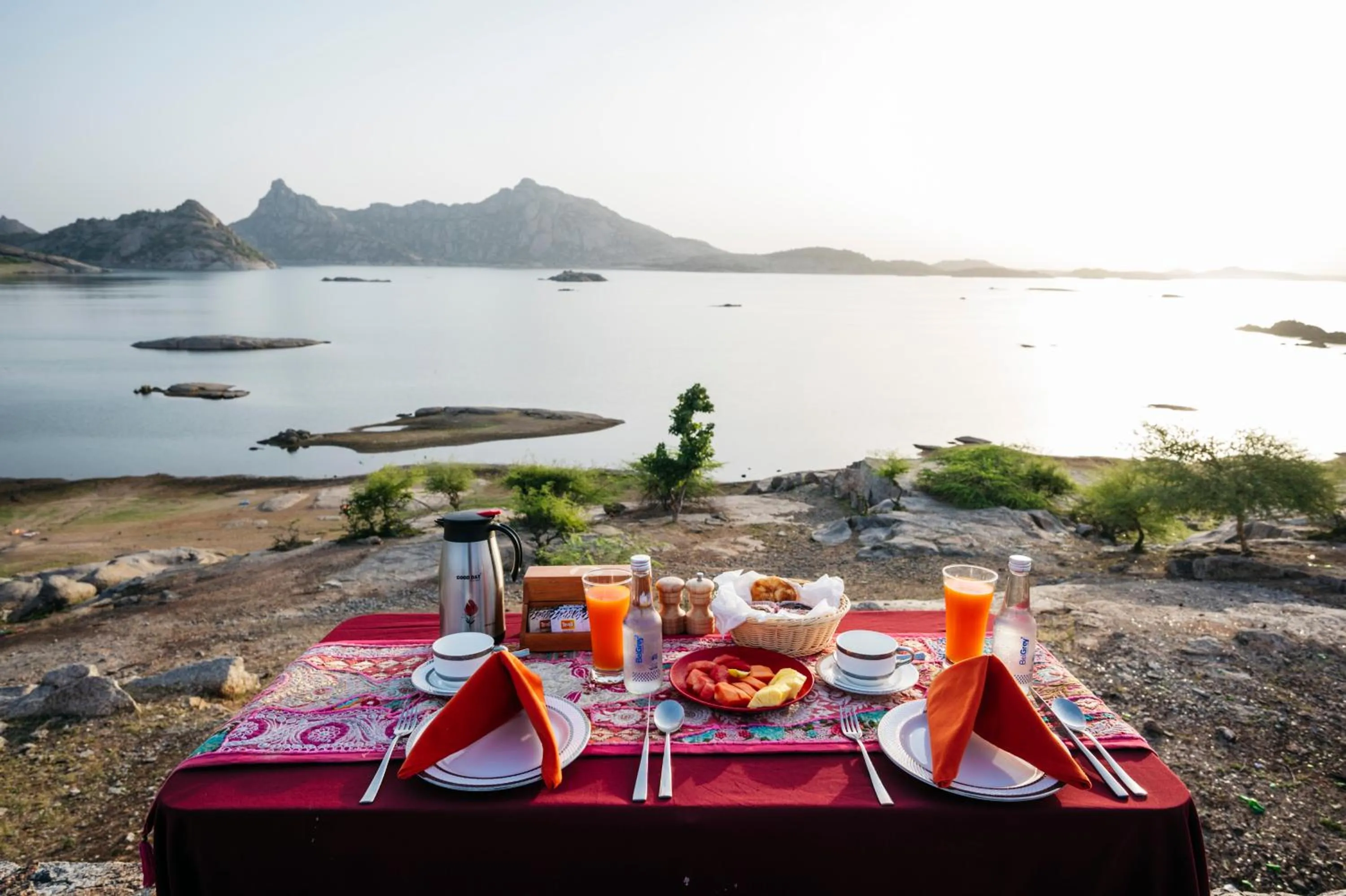 Lake view in WelcomHeritage Cheetahgarh Resort & Spa