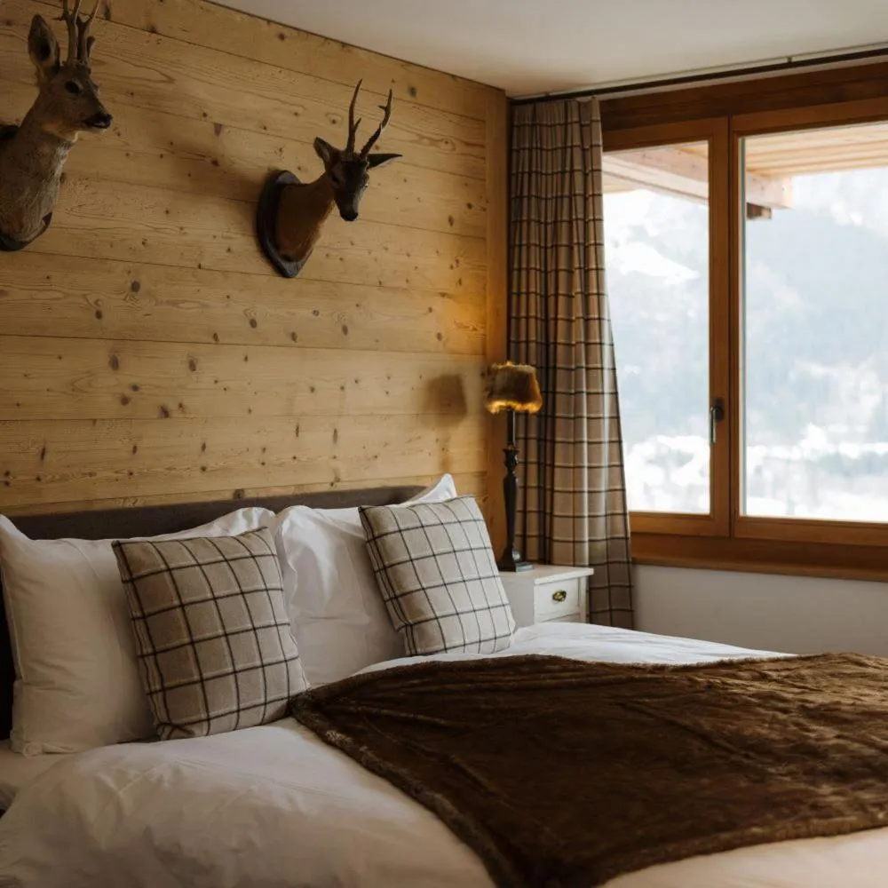 Bed in Bergwelt Grindelwald Residence