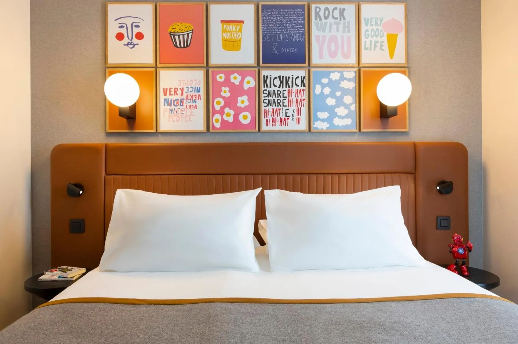 Bed in RockyPop Flaine Hotel & Spa