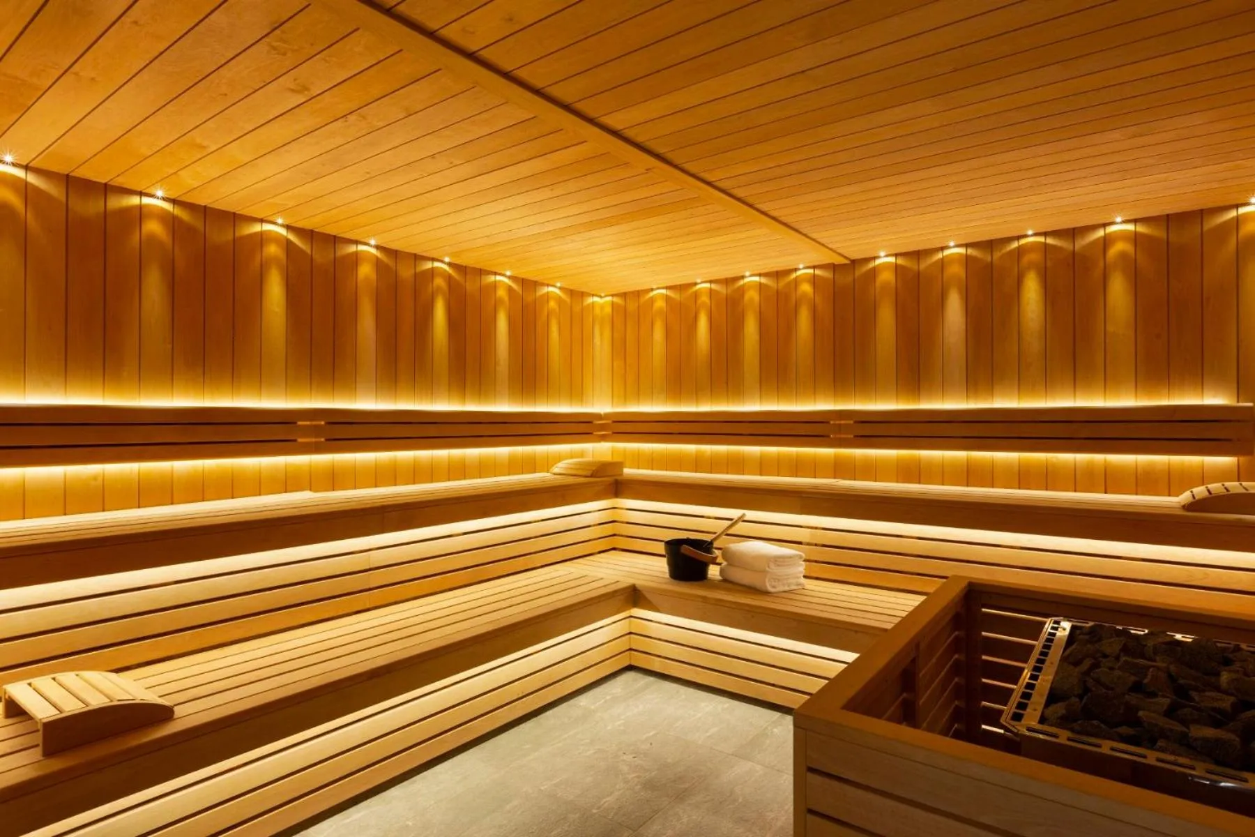 Sauna in RockyPop Flaine Hotel & Spa