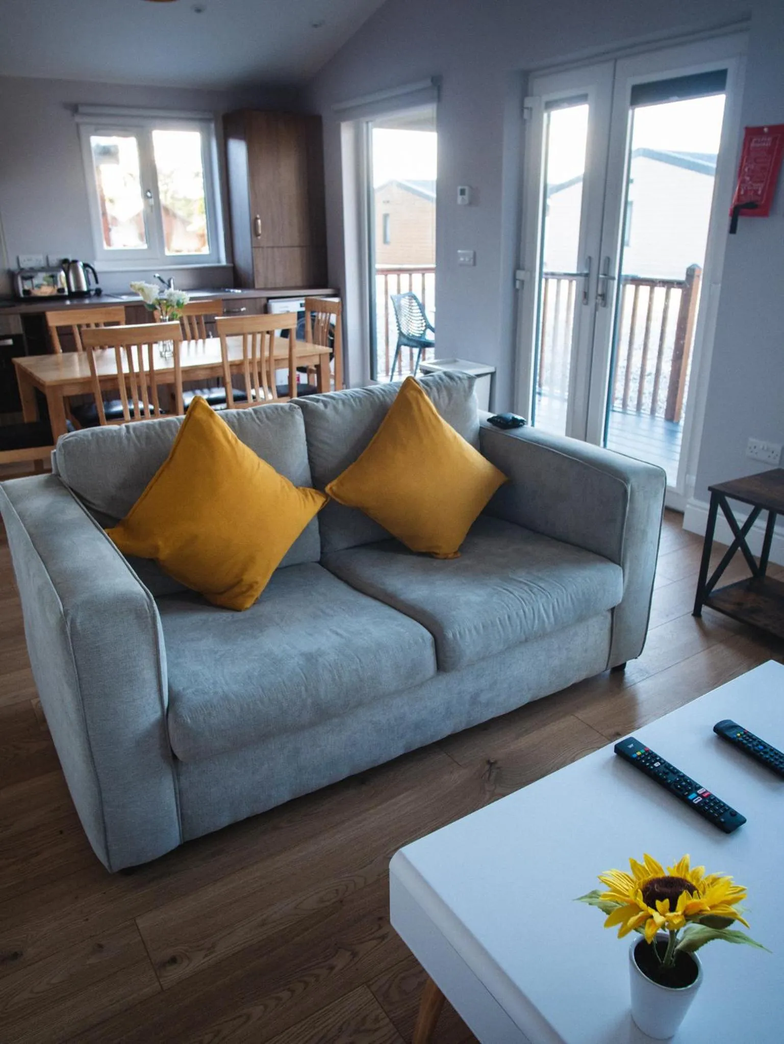 Living room in Broadford Lodges Skye