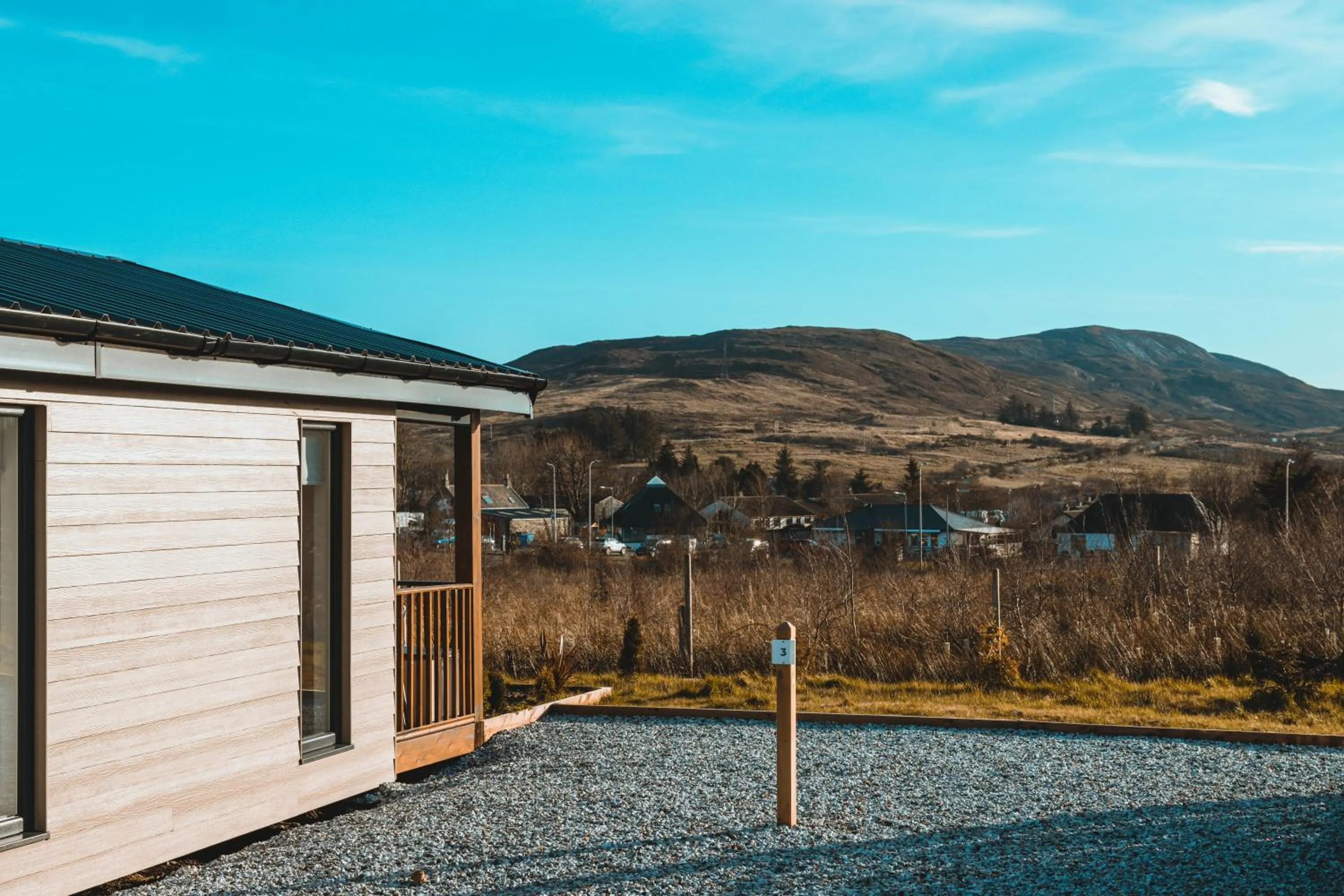 Mountain view in Broadford Lodges Skye
