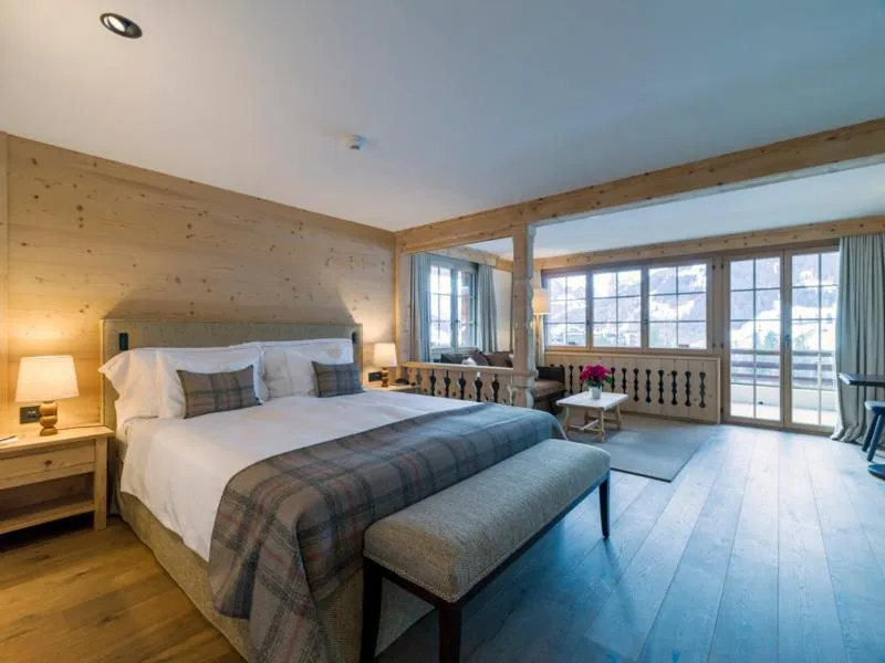 Bed in Hotel Le Grand Chalet Gstaad