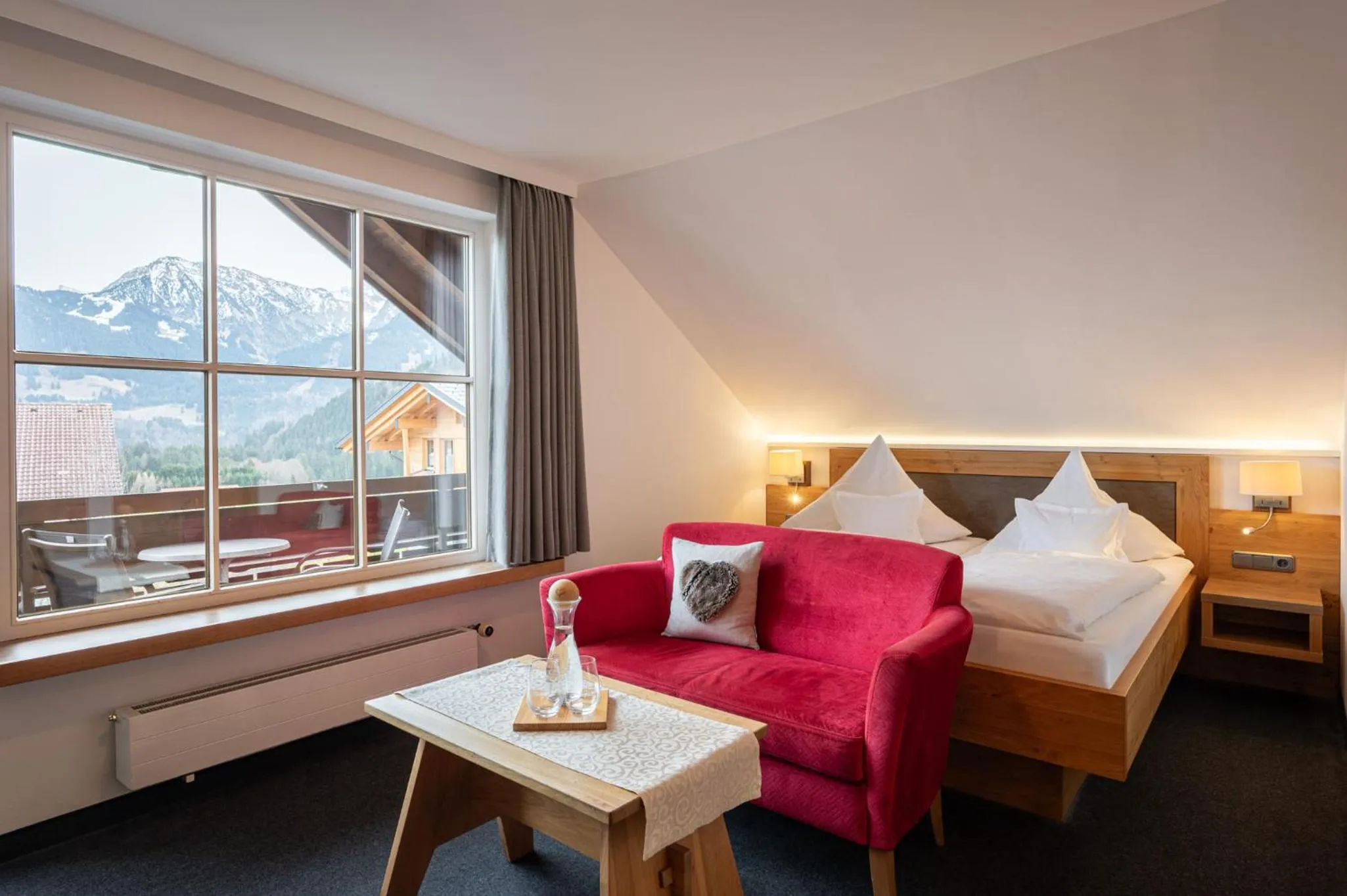 Bed in Wohlfühlhotel Berwanger Hof