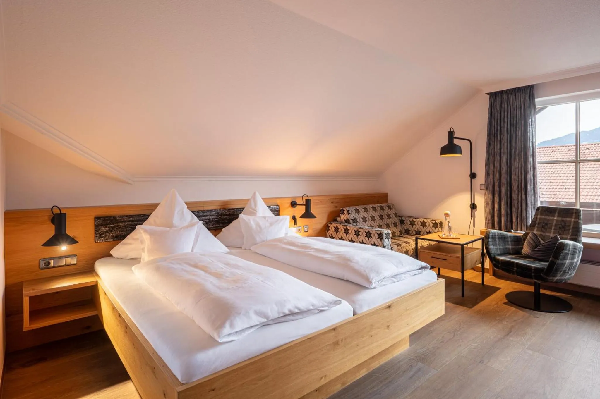 Bed in Wohlfühlhotel Berwanger Hof