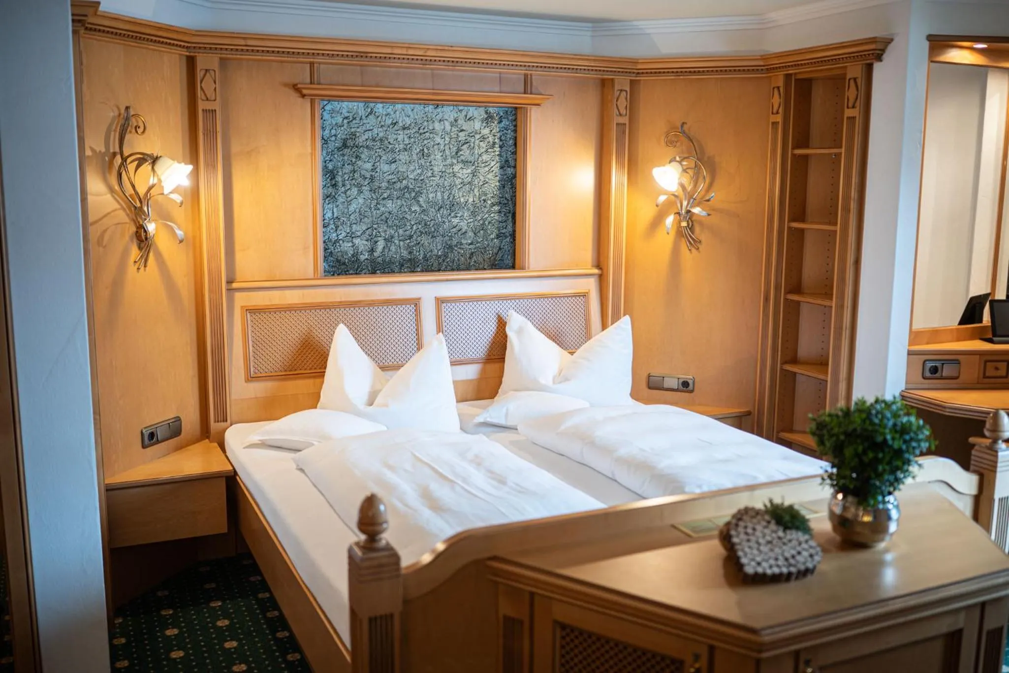 Bed in Wohlfühlhotel Berwanger Hof