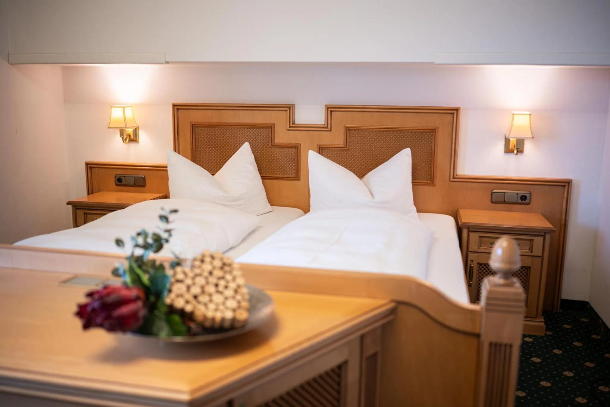 Bed in Wohlfühlhotel Berwanger Hof