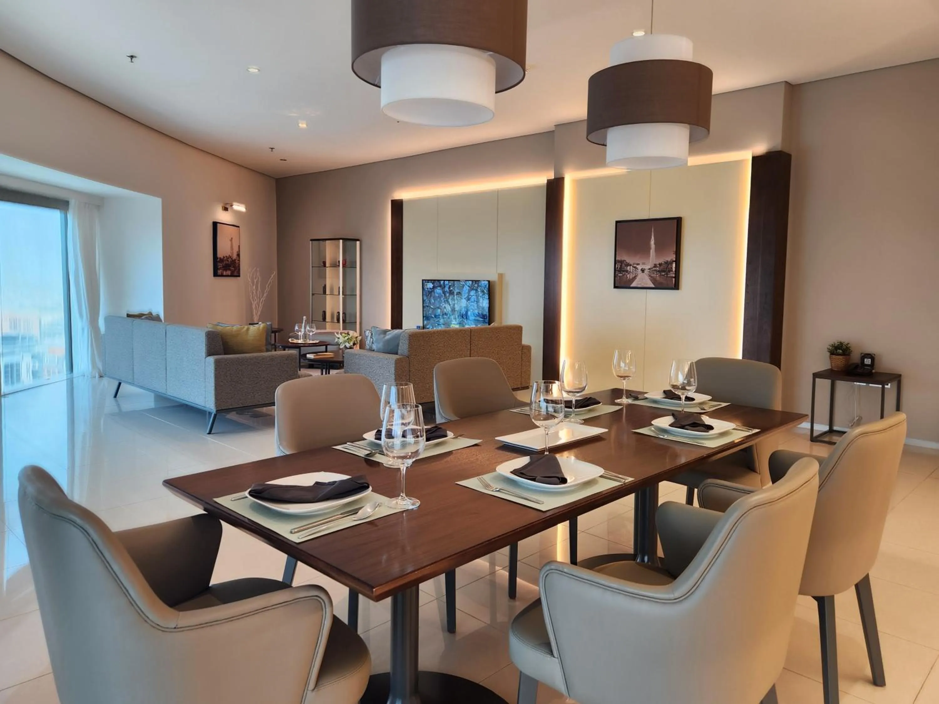 Living room in Ascott Park Place Dubai