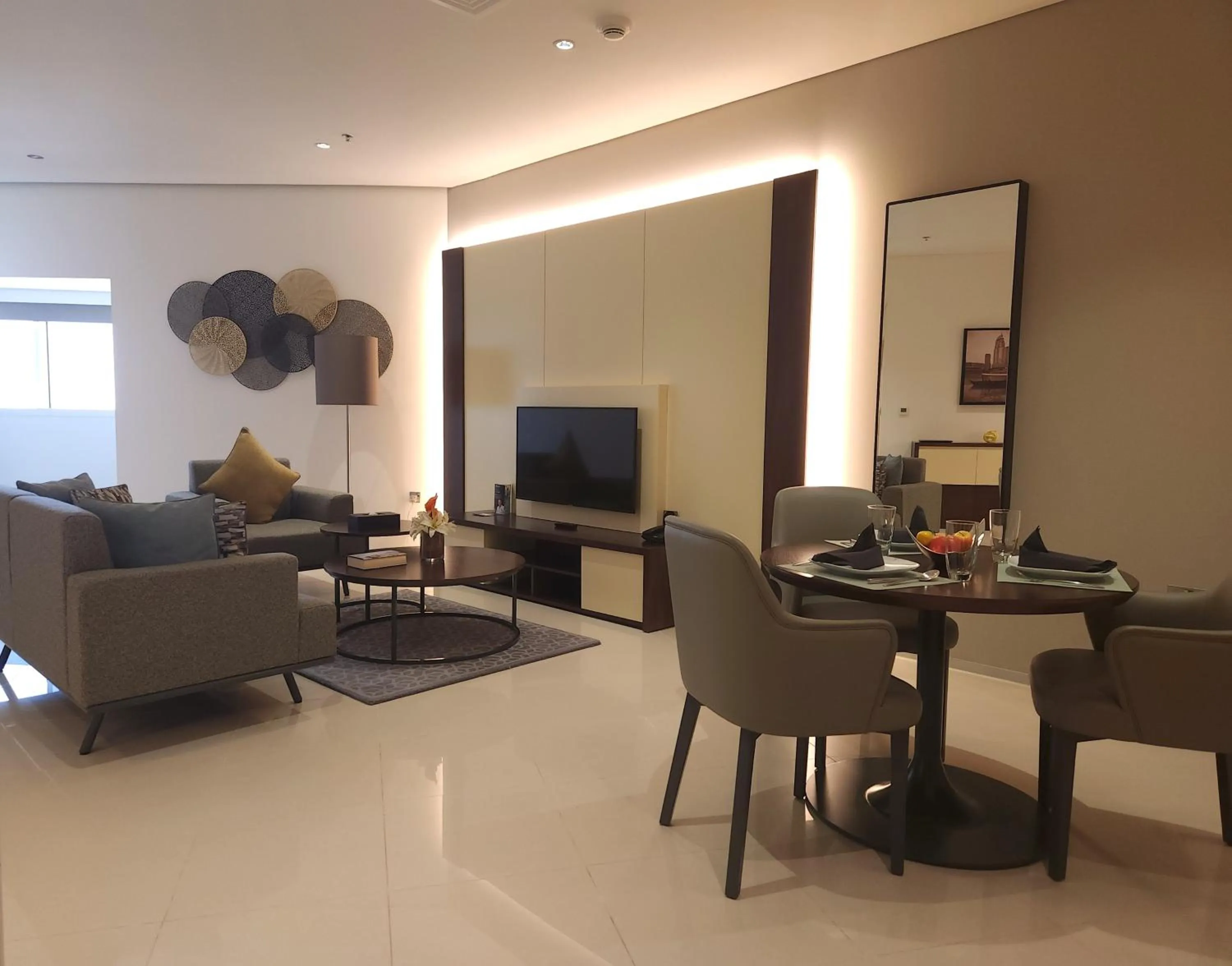 Living room in Ascott Park Place Dubai