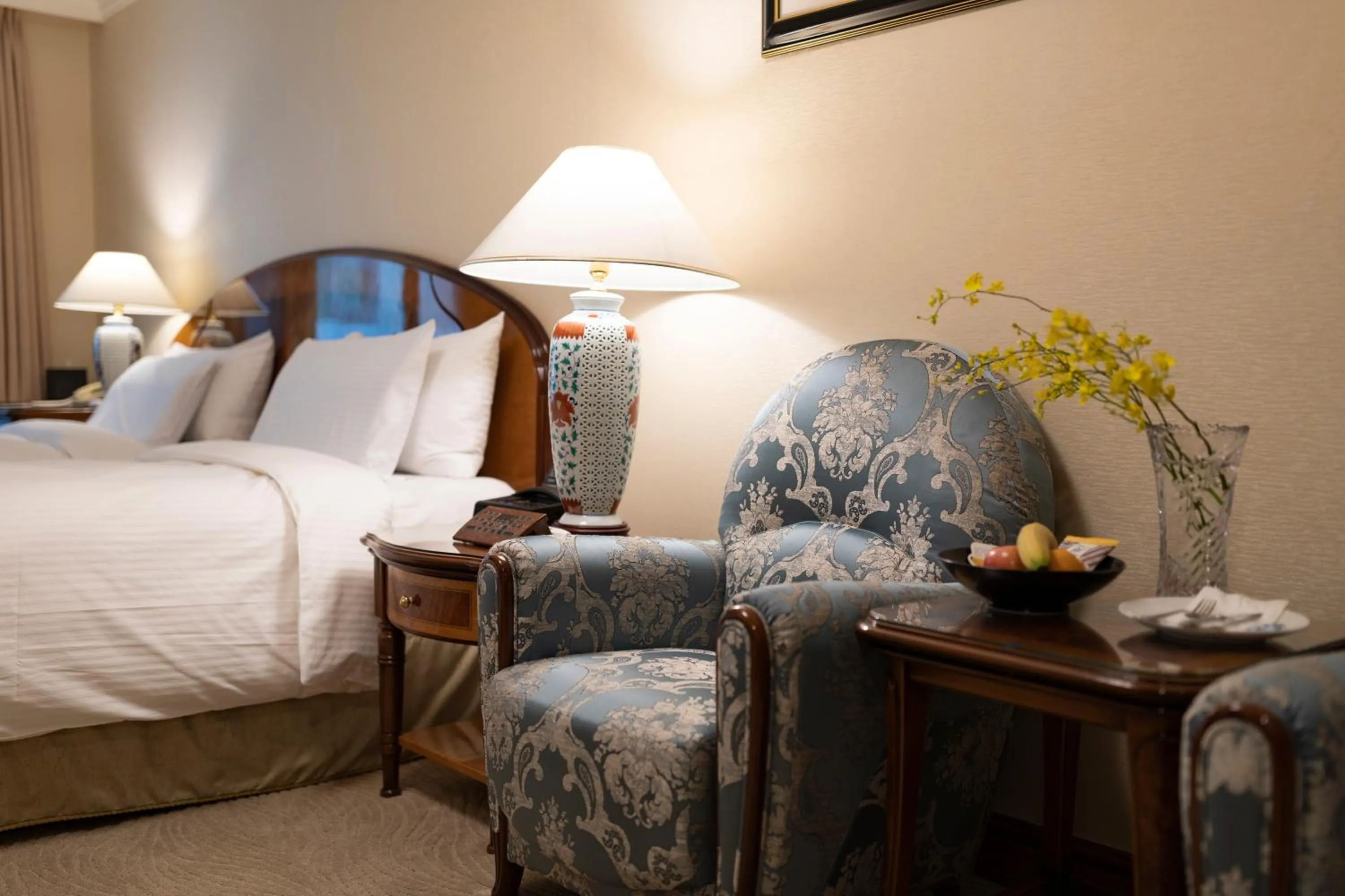 Bed in Evergreen Laurel Hotel Taipei