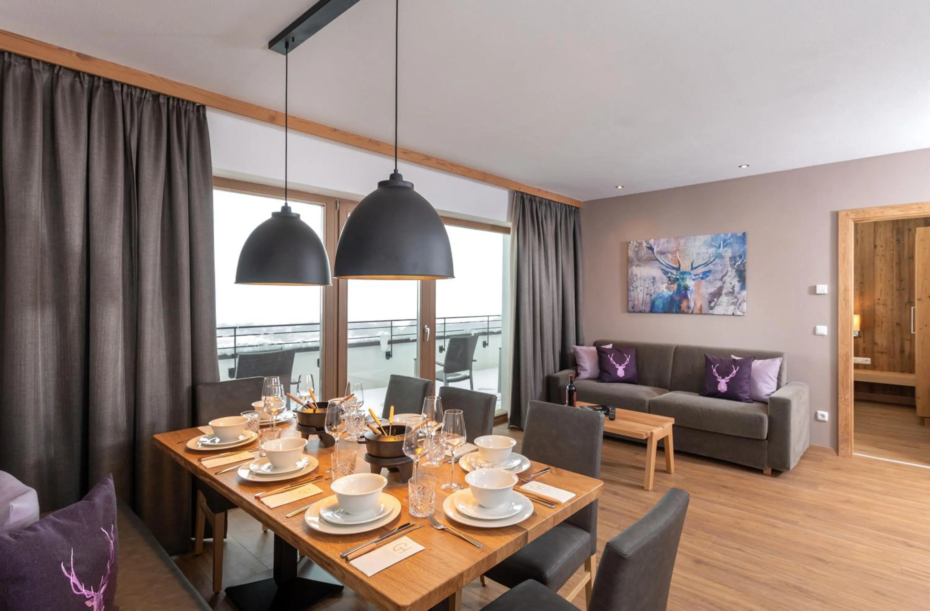 Dining area in Das Grünholz Aparthotel