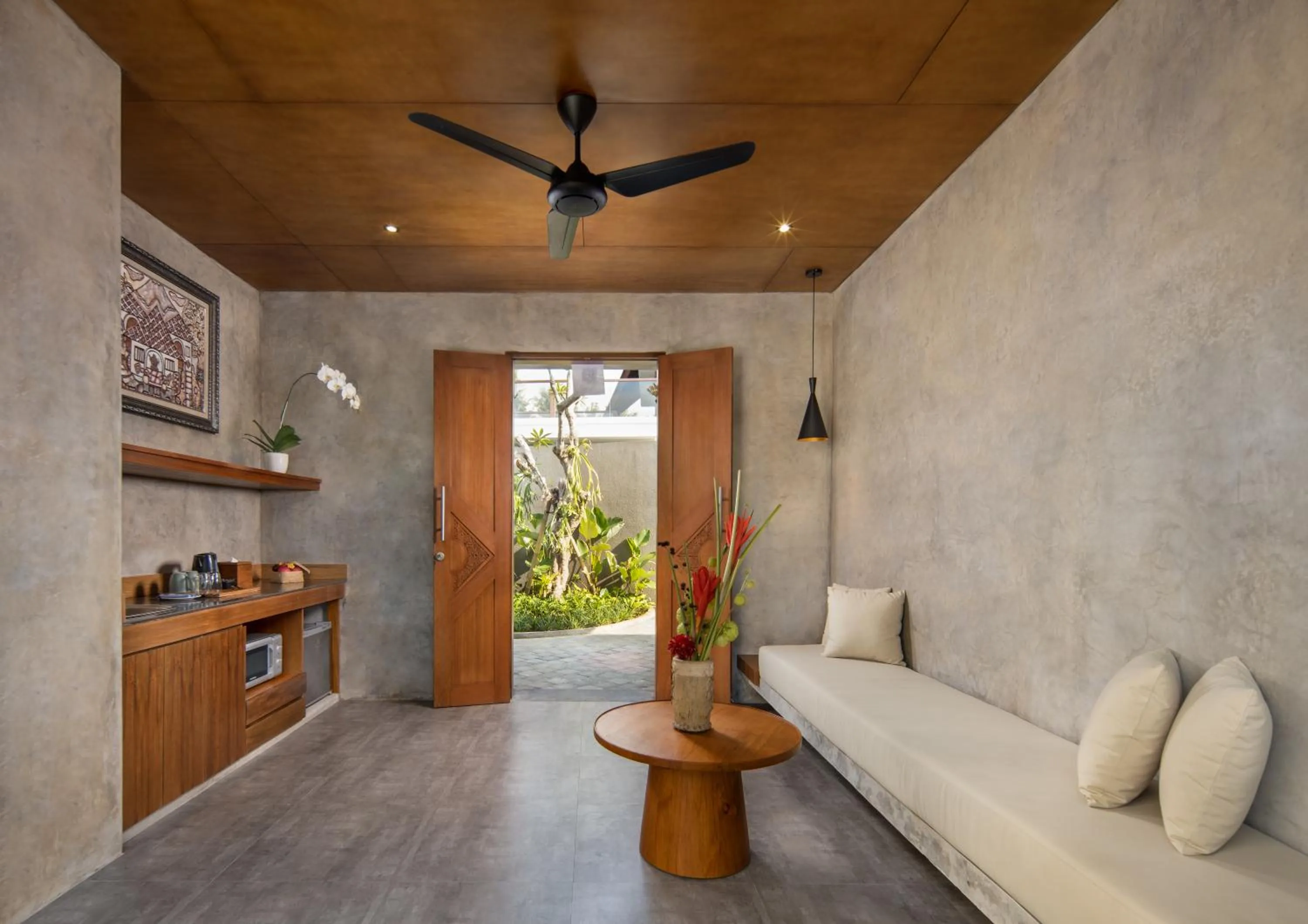Living room in Agrapana Beach Villa