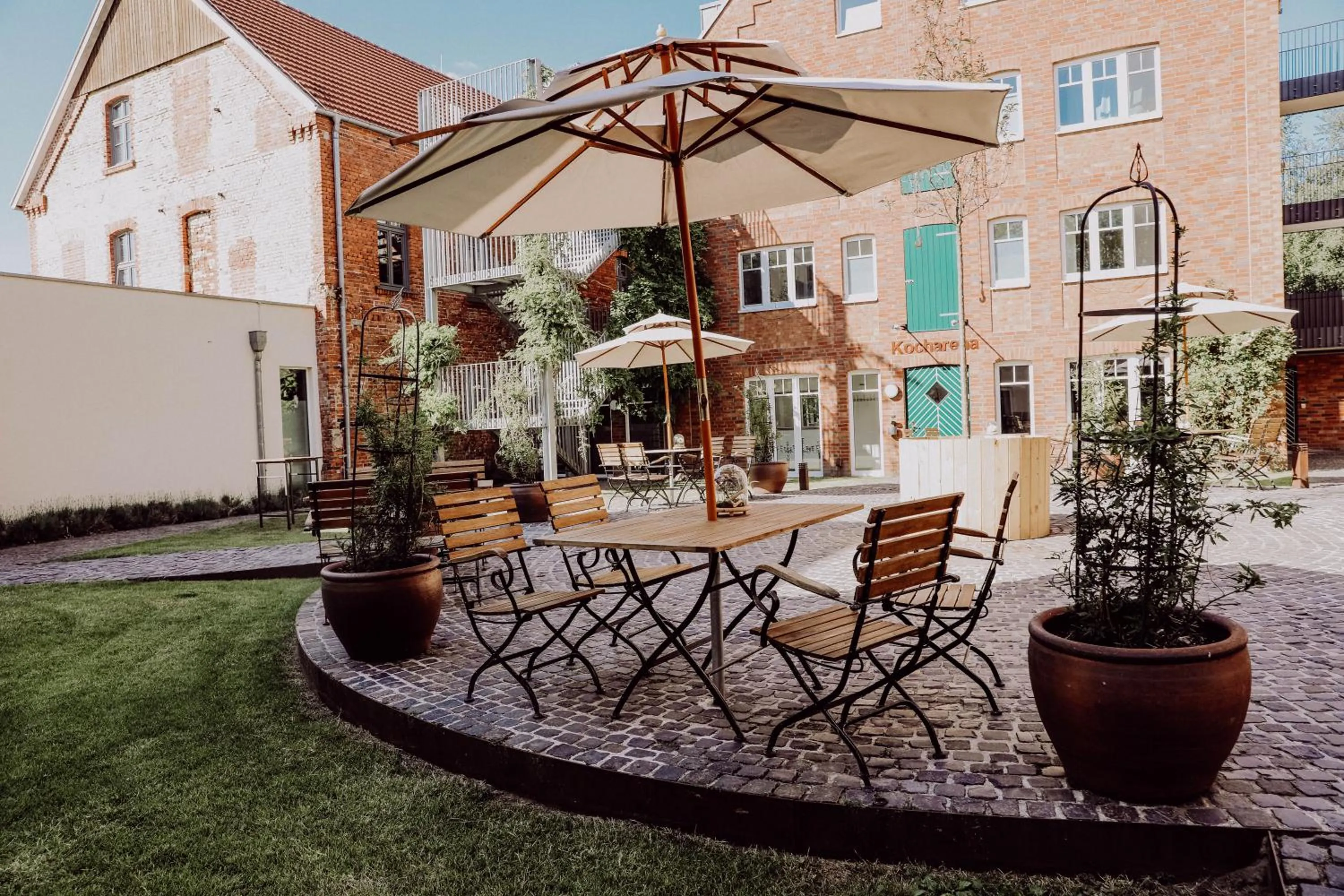 Patio in Landhotel Beverland bei Münster