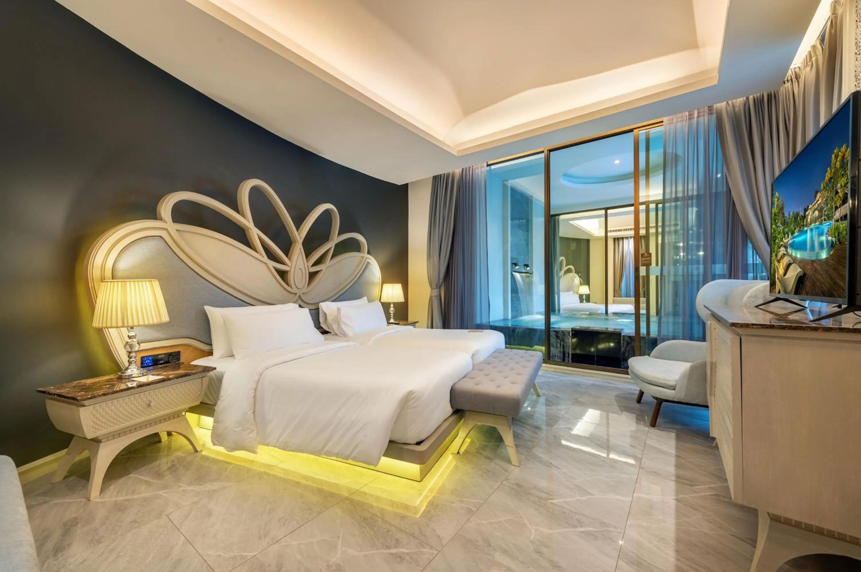 Bedroom, Bed in Phukalini Luxury Pool Villa & Onsen