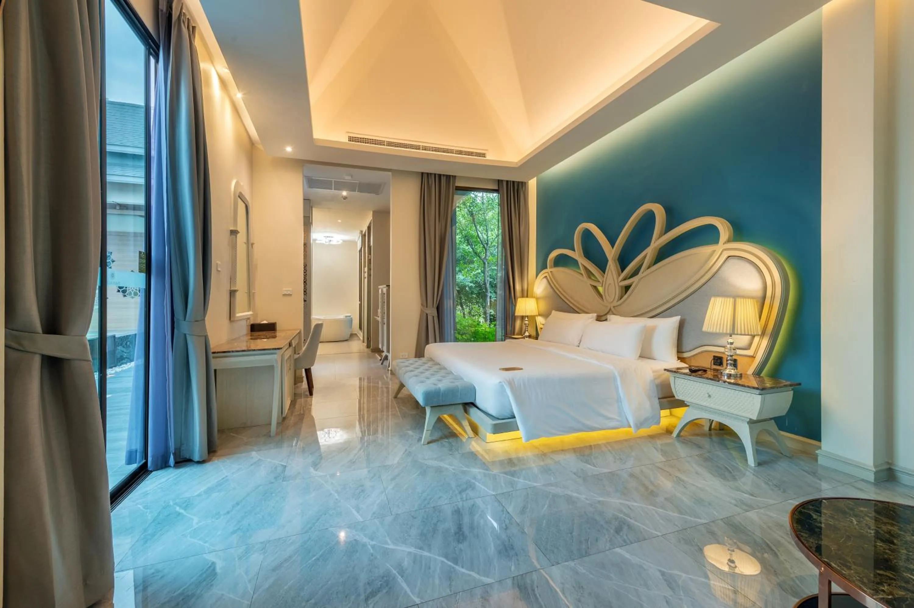 Bedroom, Bed in Phukalini Luxury Pool Villa & Onsen