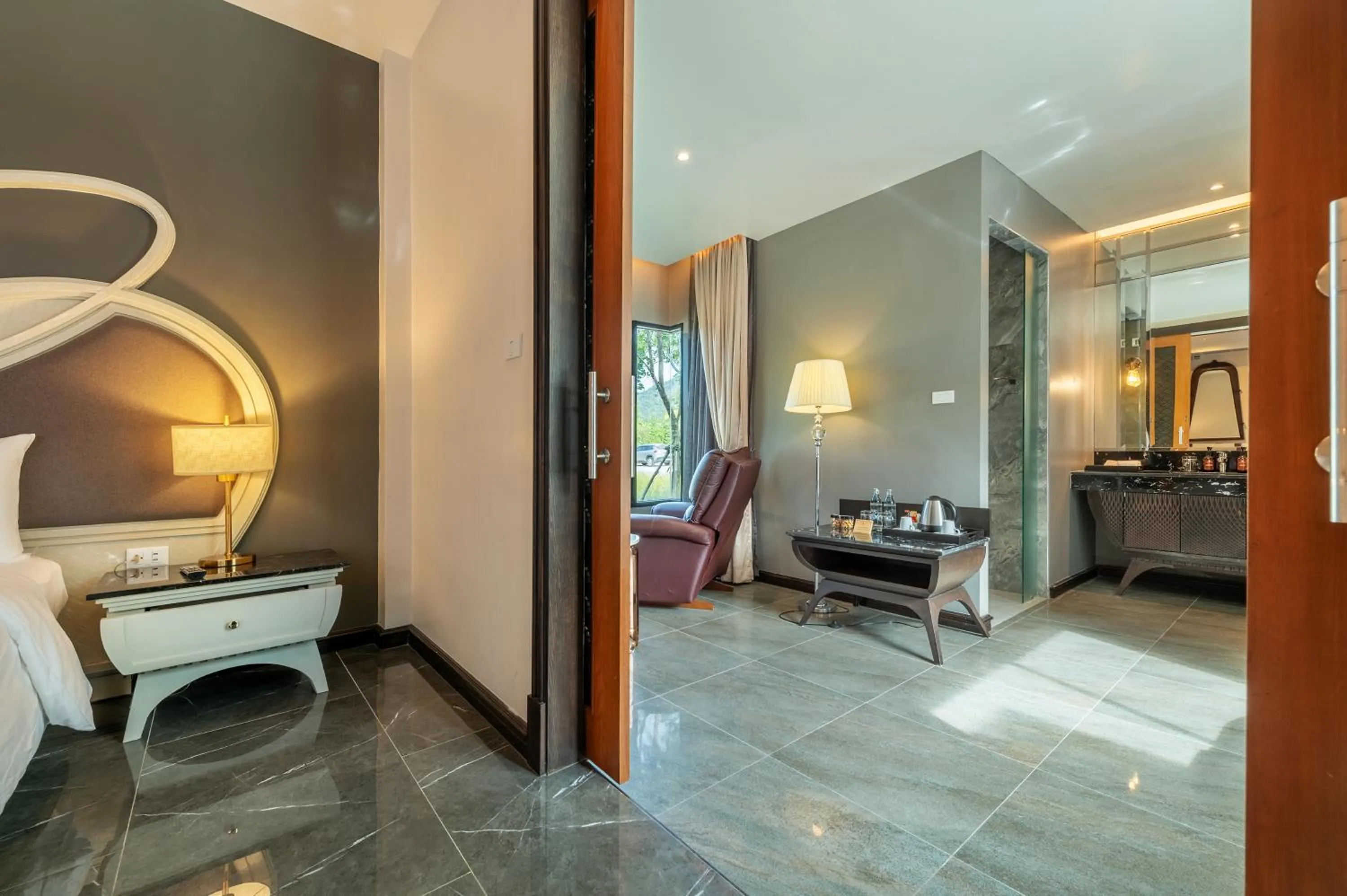 Bathroom, Bed in Phukalini Luxury Pool Villa & Onsen