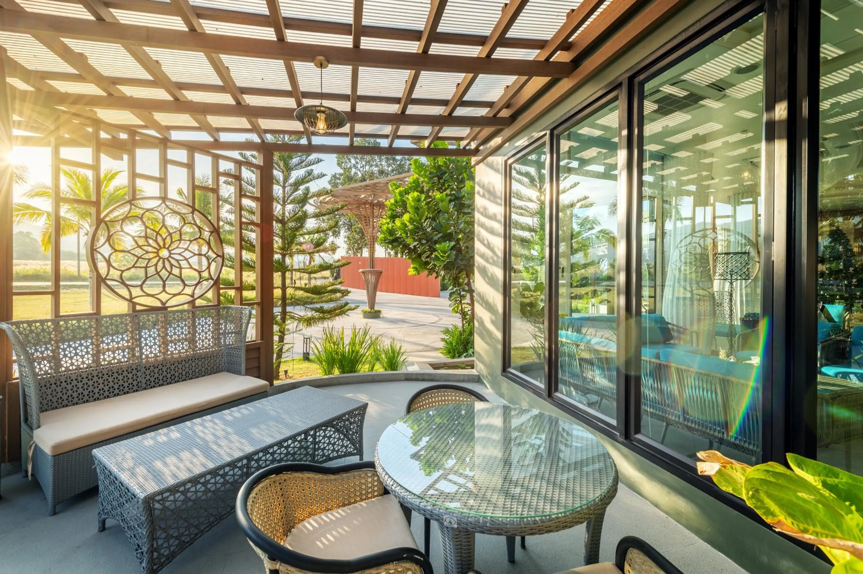 Balcony/Terrace in Phukalini Luxury Pool Villa & Onsen