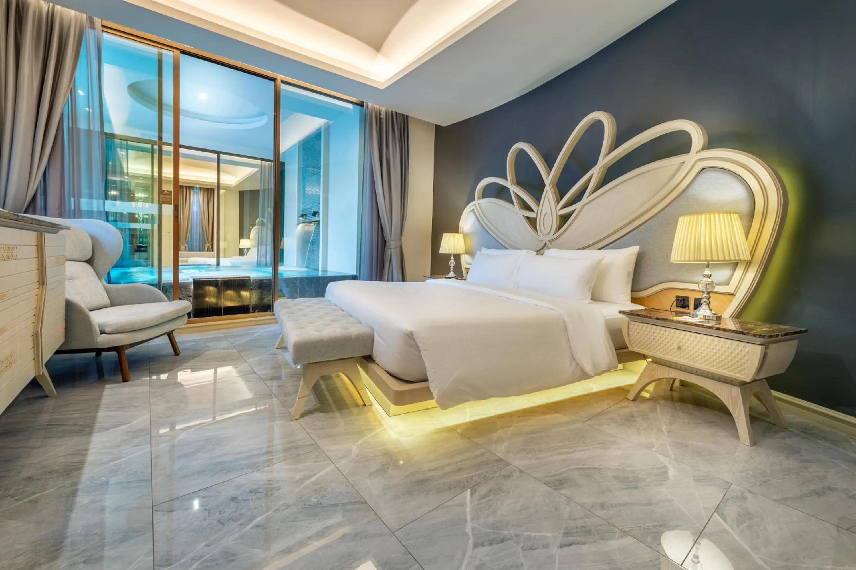 Bedroom in Phukalini Luxury Pool Villa & Onsen