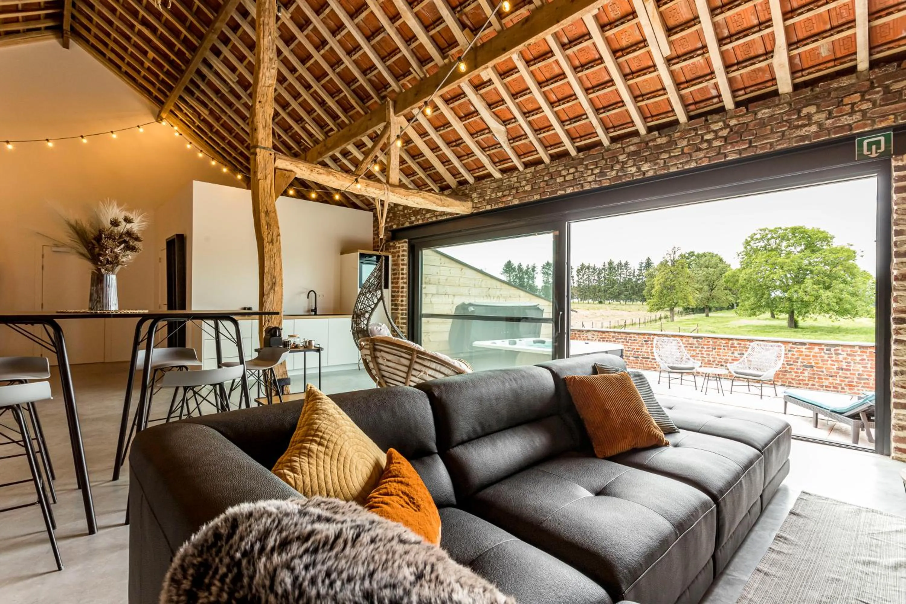 Seating area in De Hoeveschuur